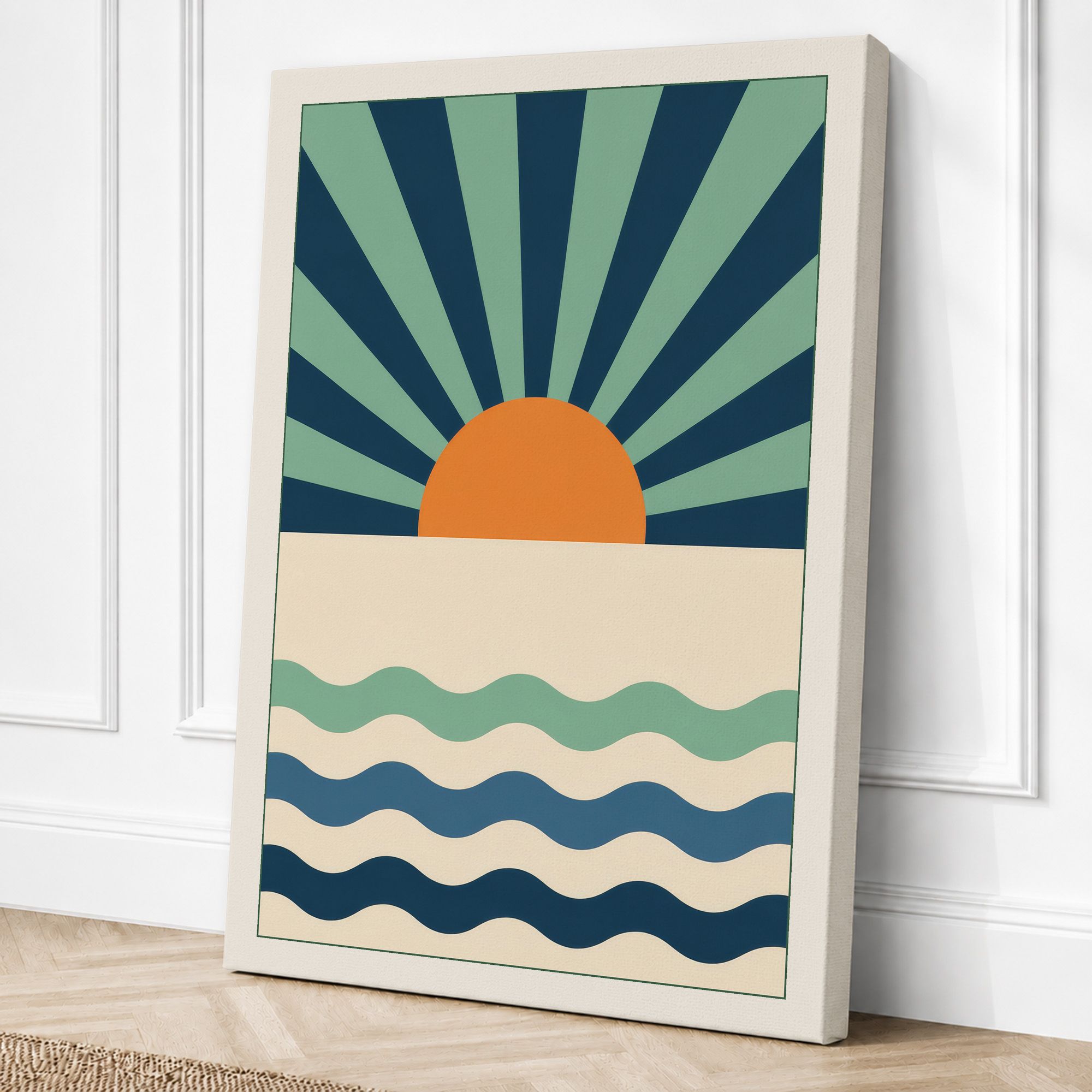 Cream border canvas