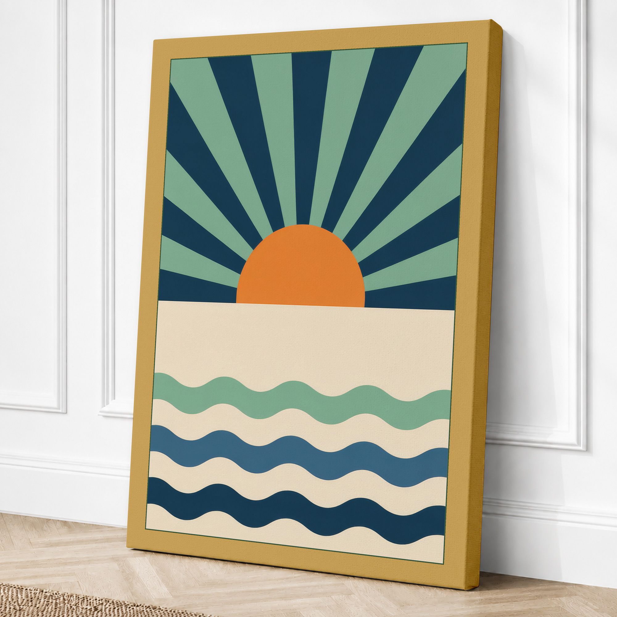 Ochre border canvas
