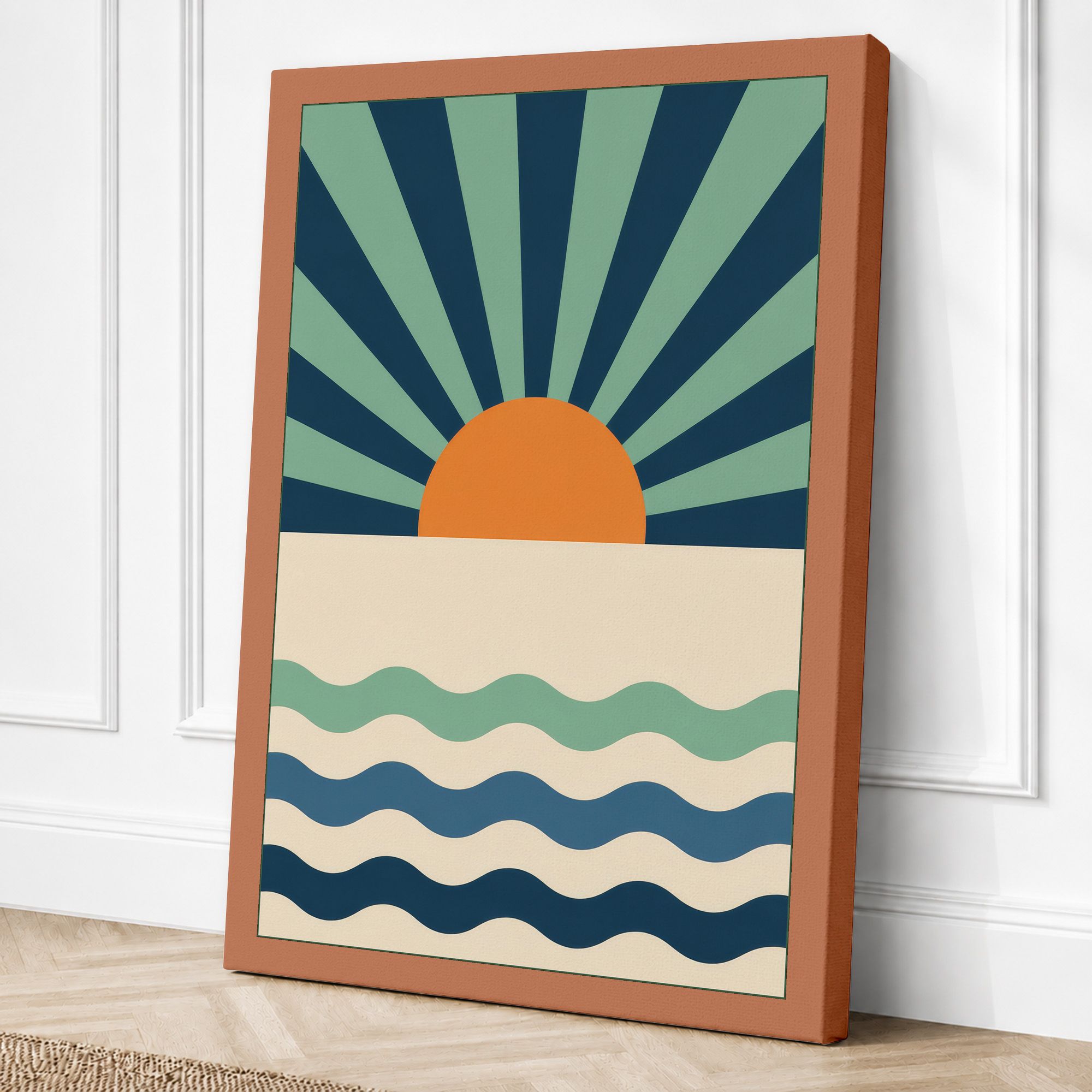 Terracotta border canvas