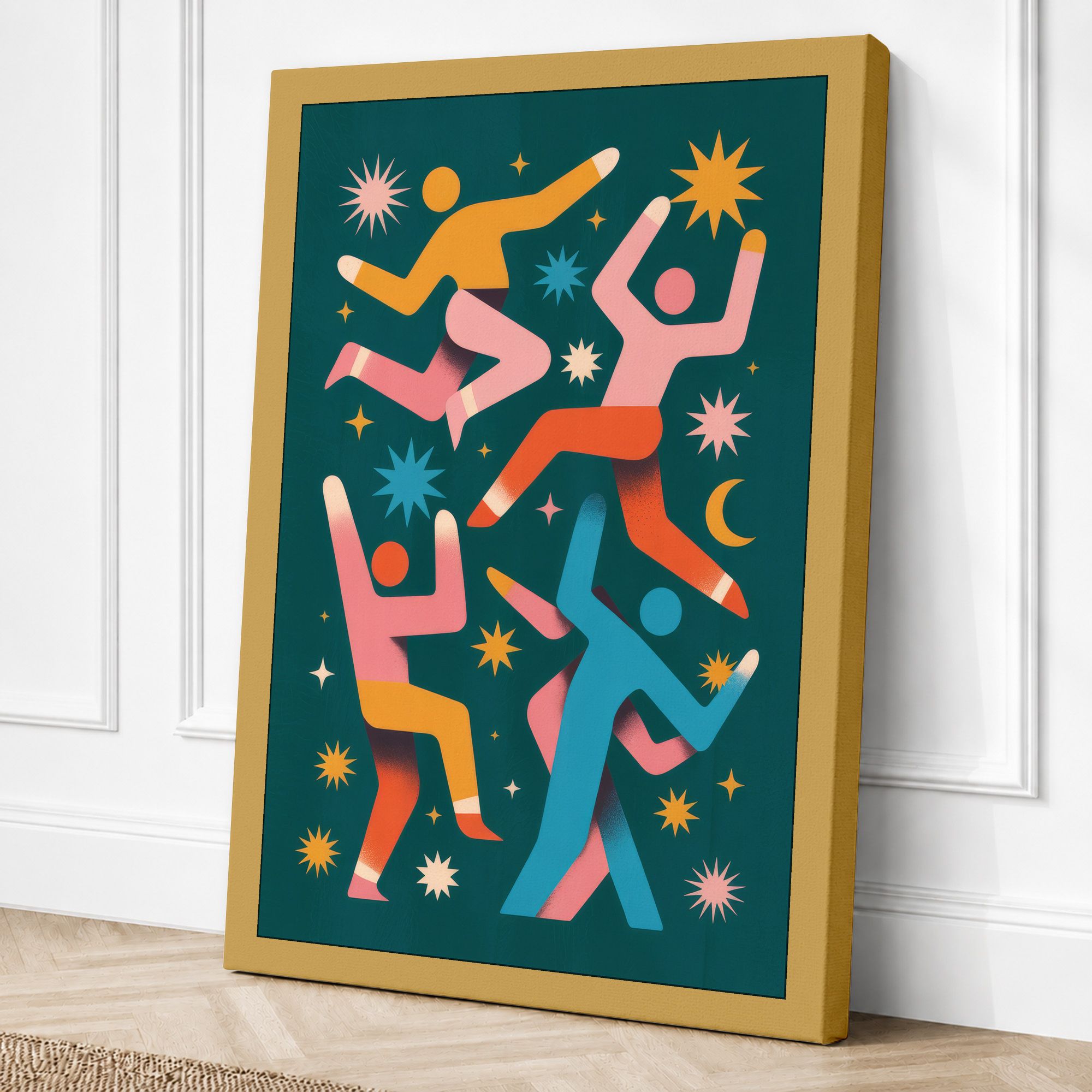 Ochre border canvas