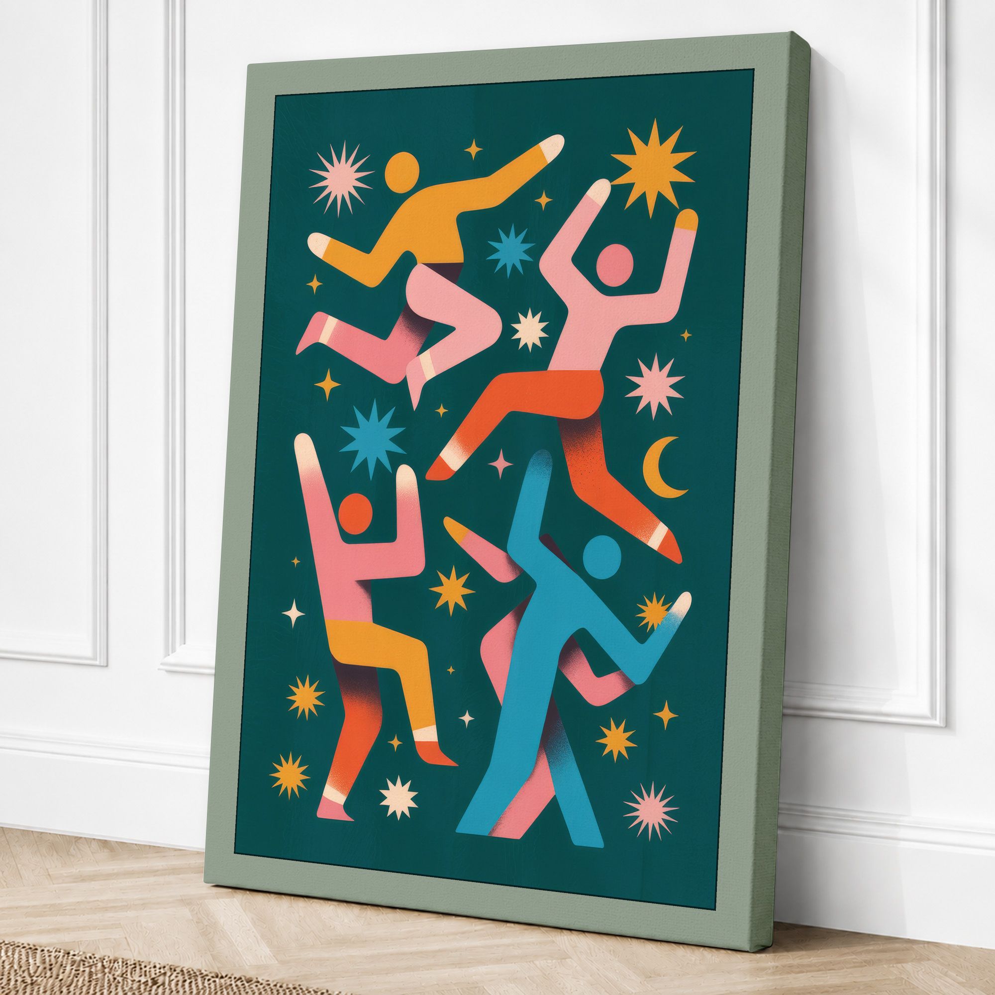 Sage border canvas