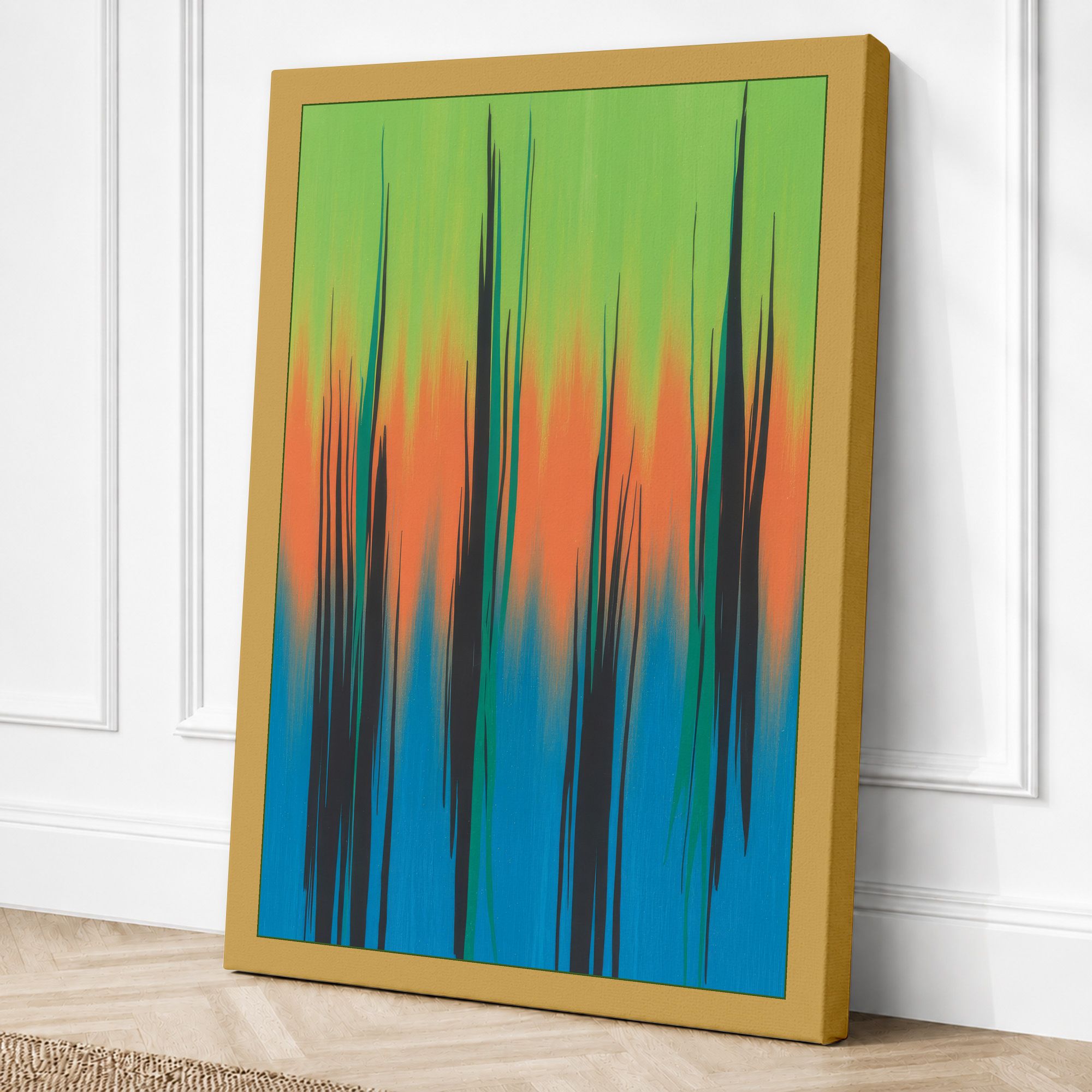 Ochre border canvas