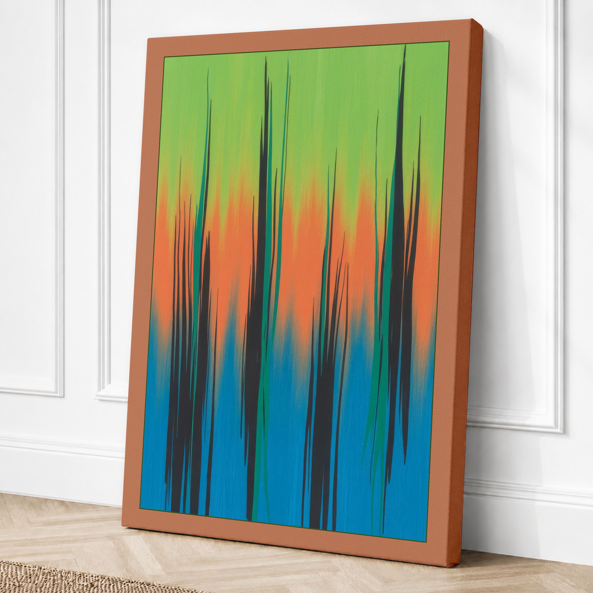 Terracotta border canvas