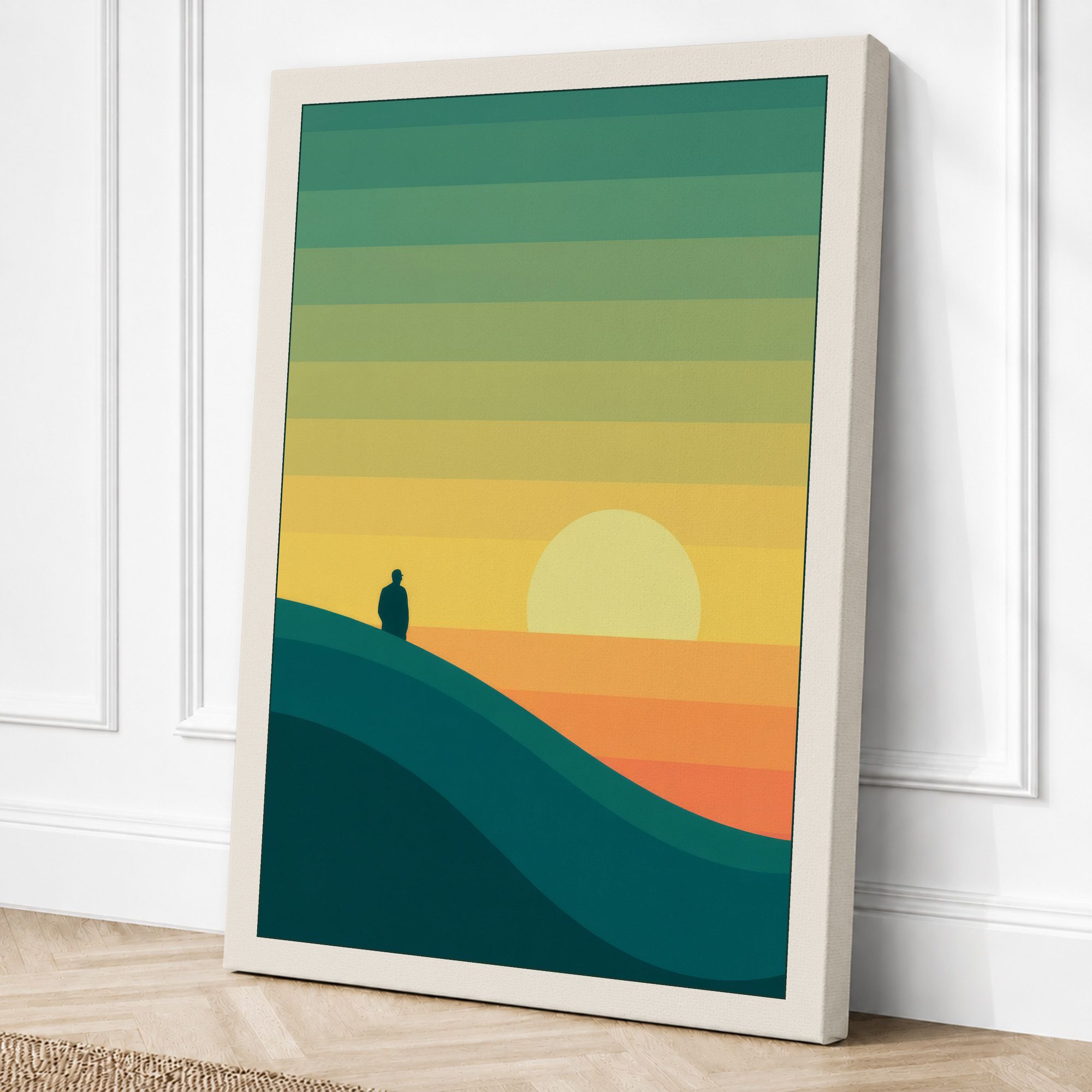 Cream border canvas