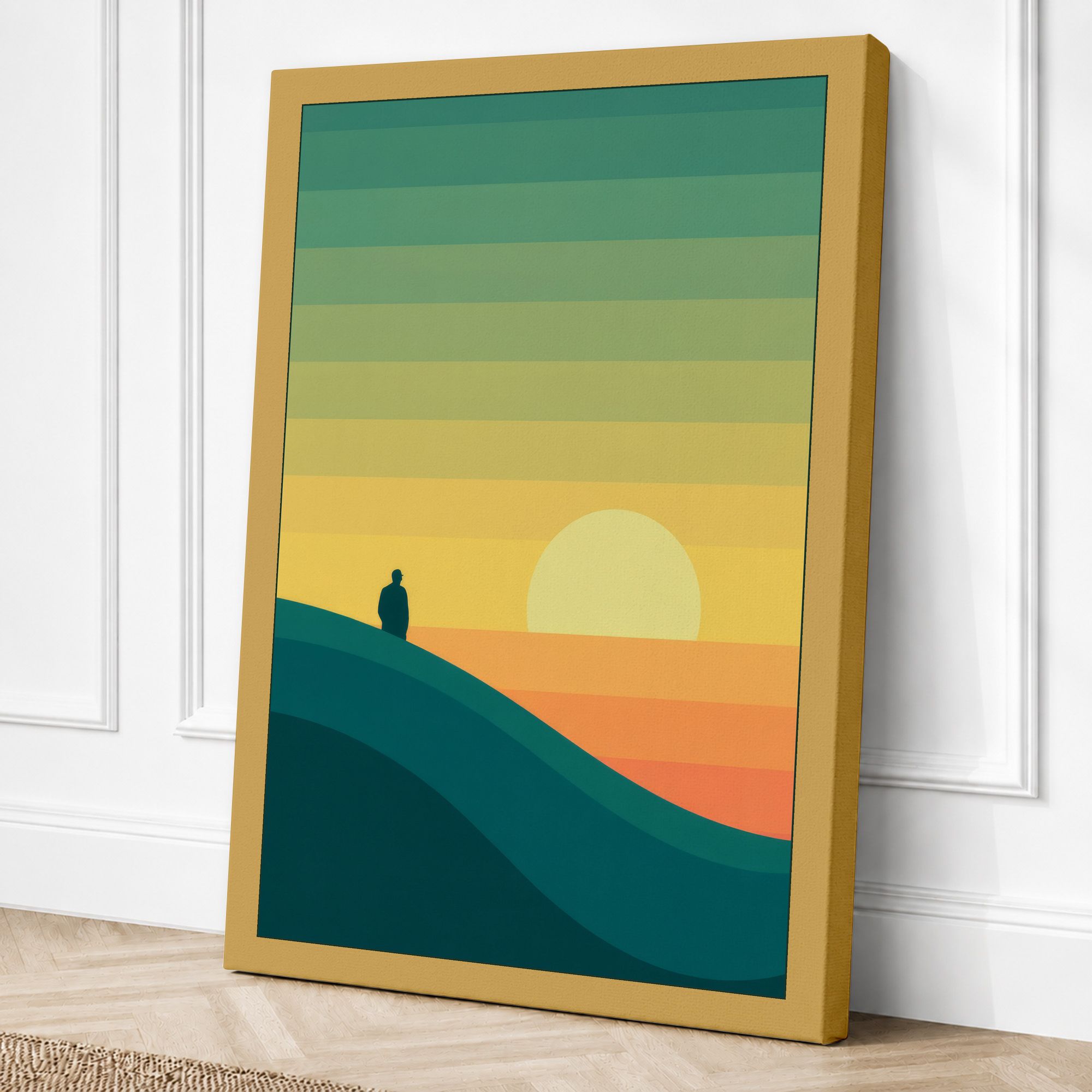 Ochre border canvas