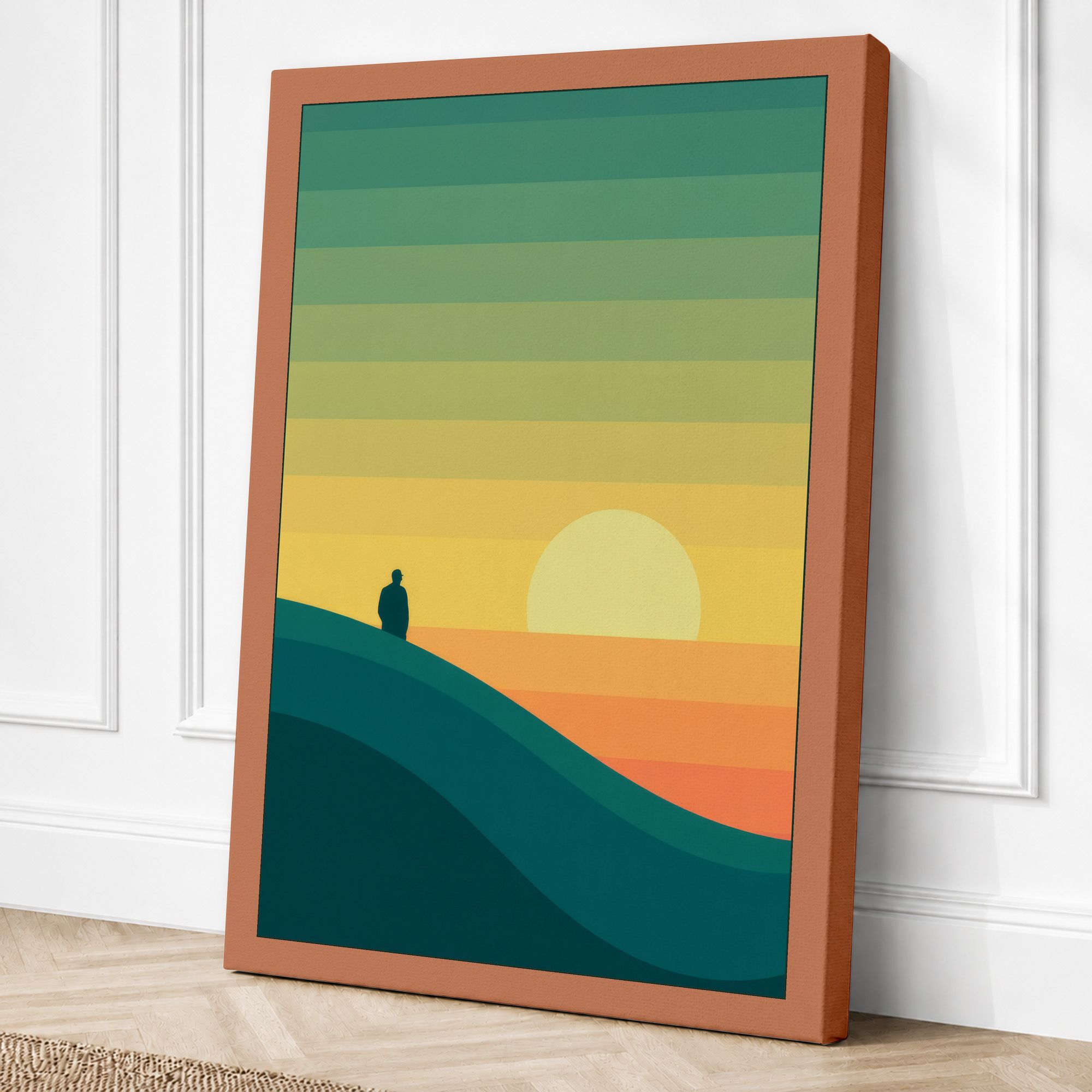 Terracotta border canvas