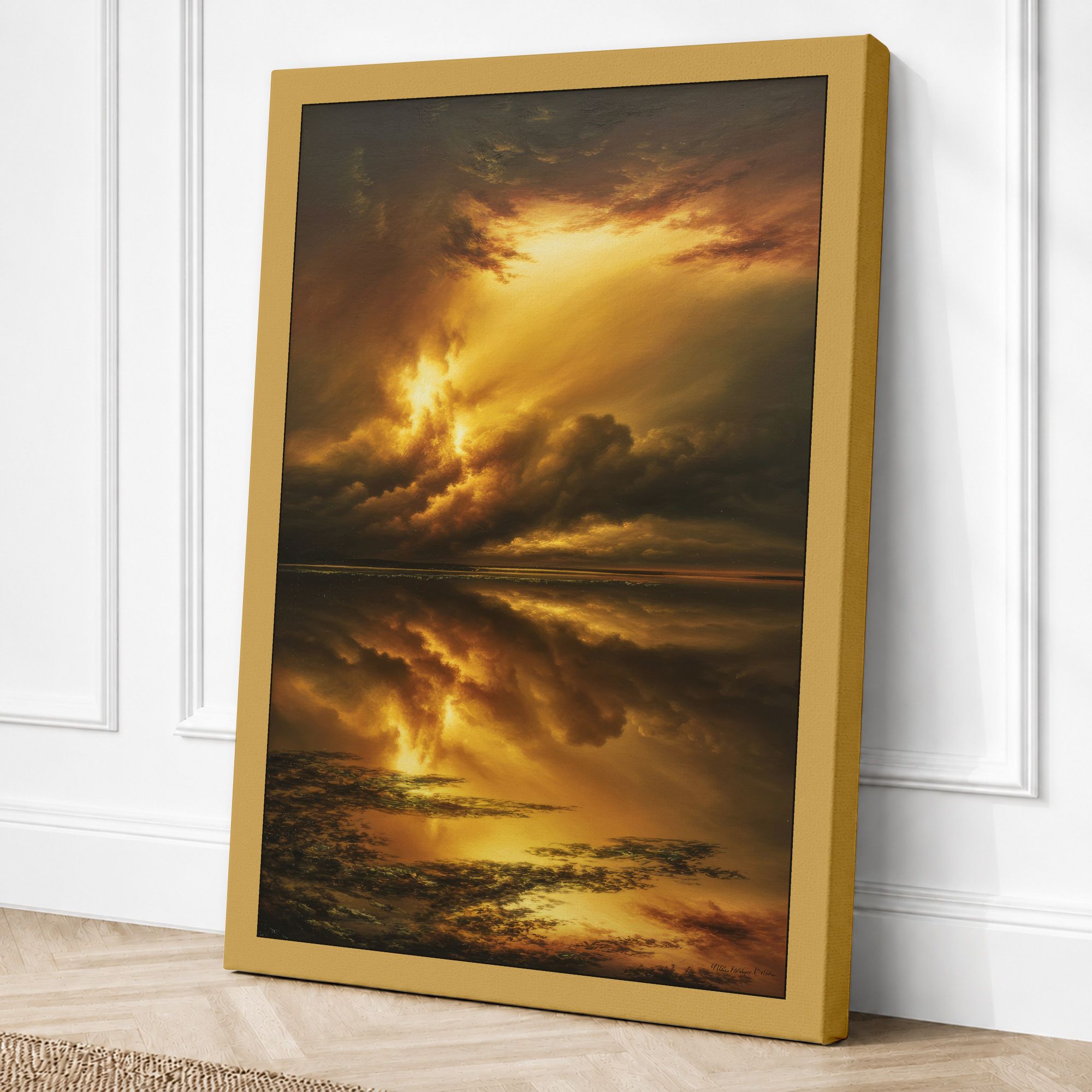 Ochre border canvas
