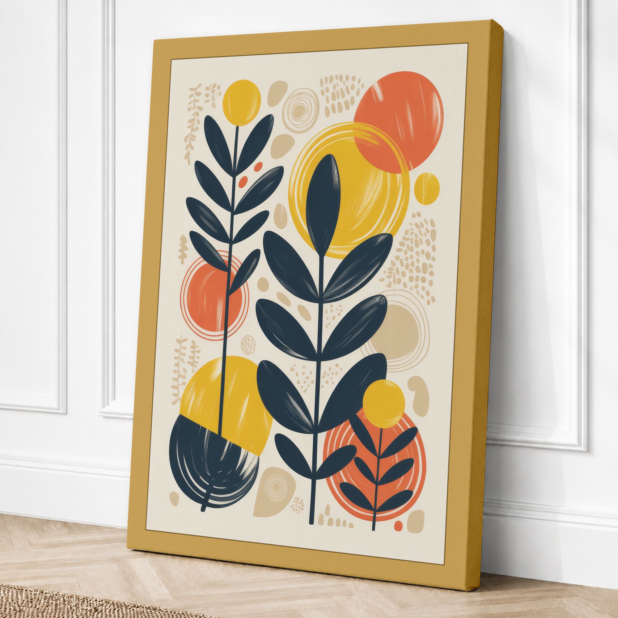 Ochre border canvas