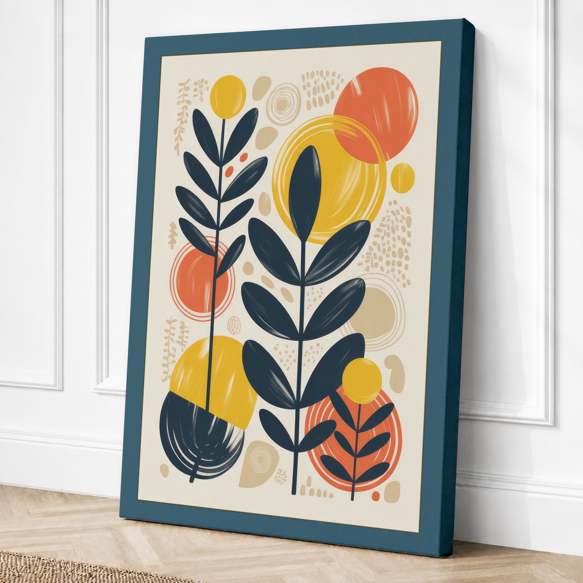 Teal border canvas