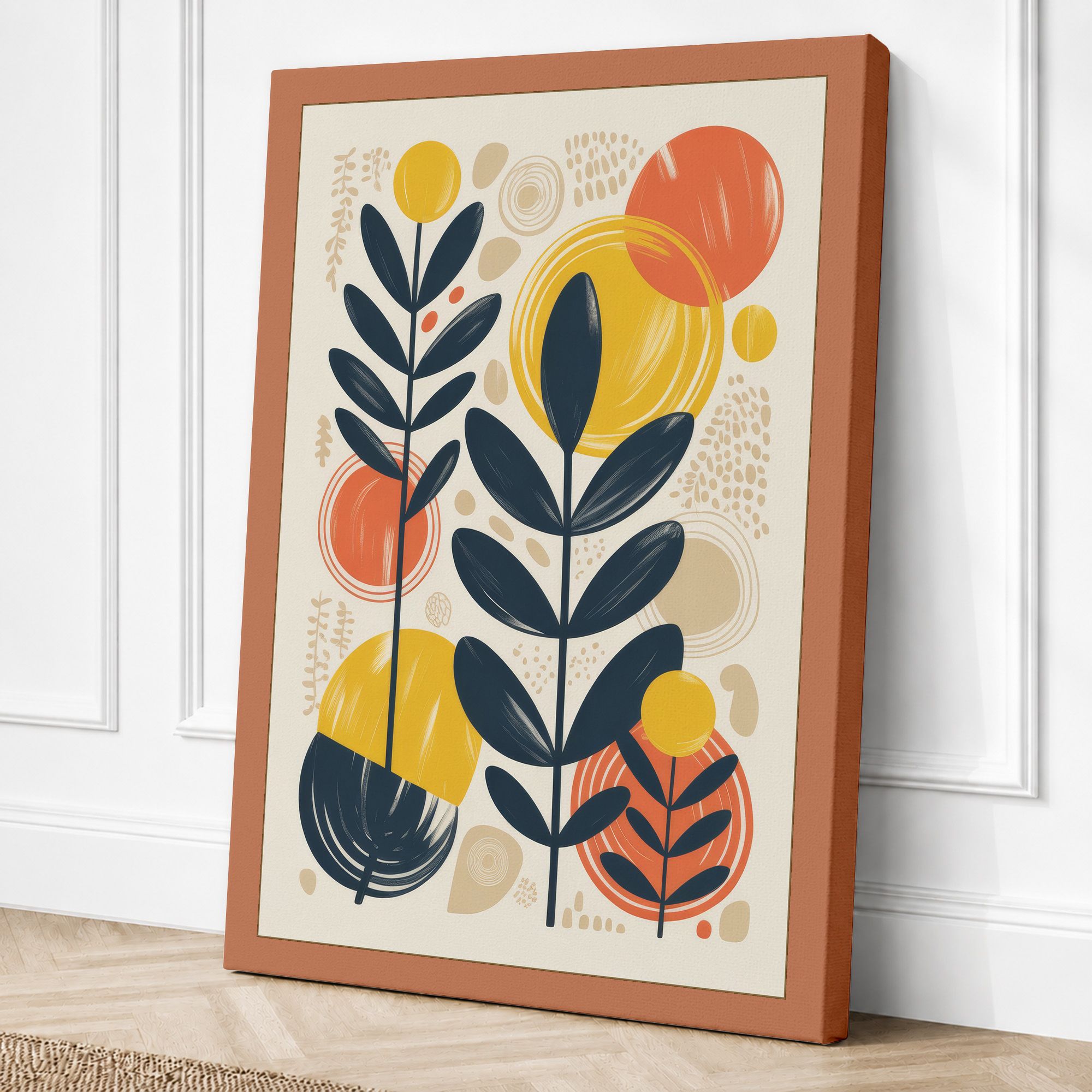 Terracotta border canvas
