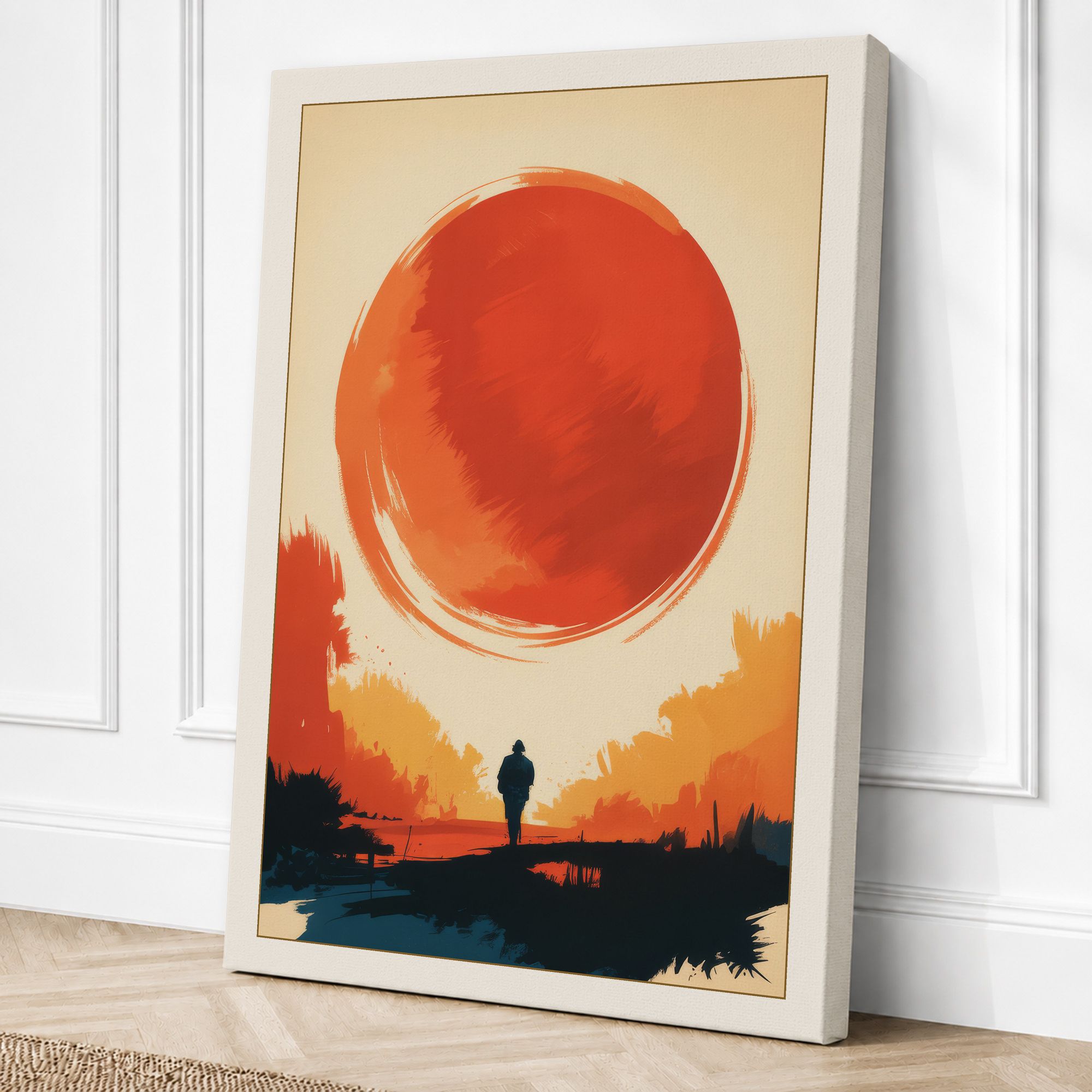 Cream border canvas
