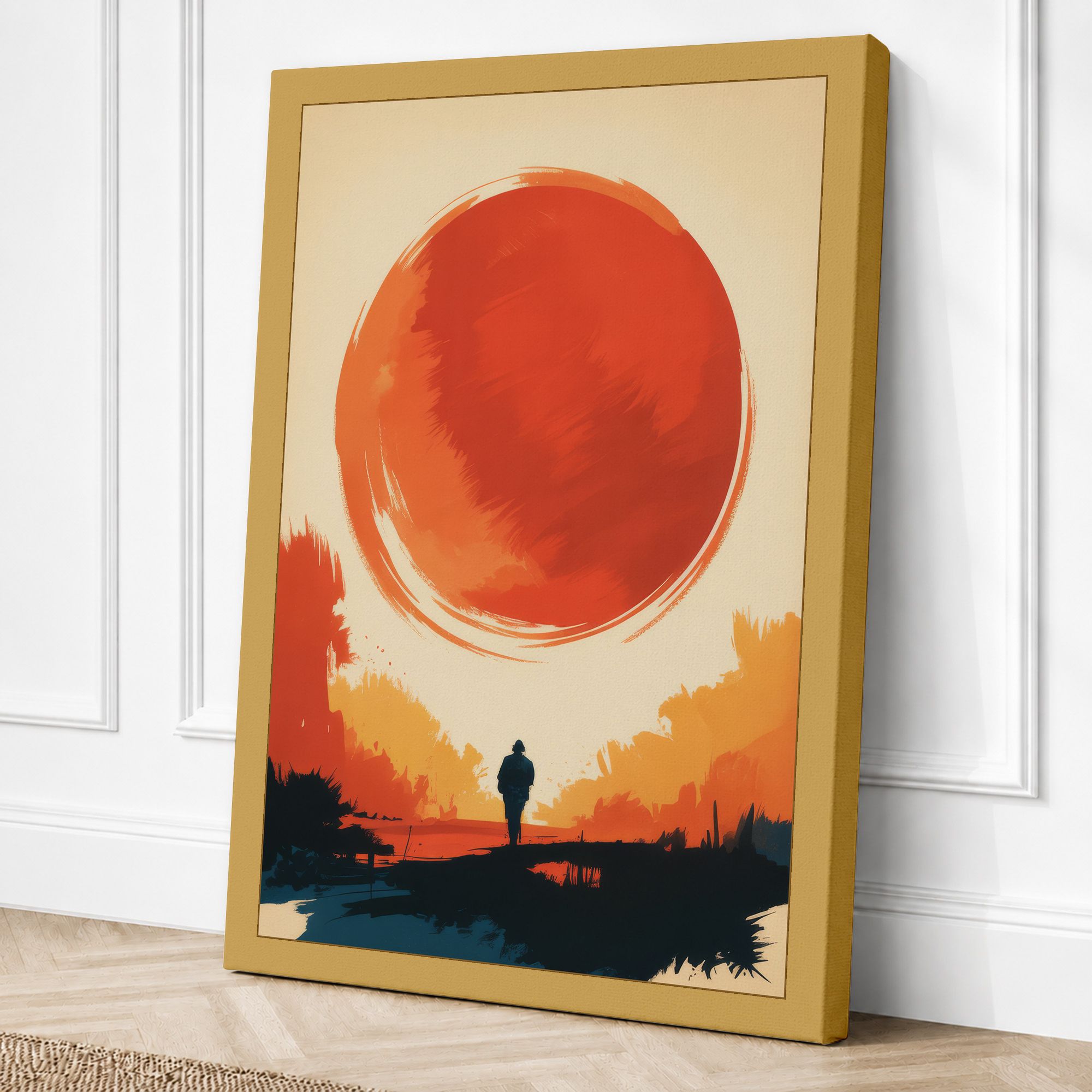 Ochre border canvas