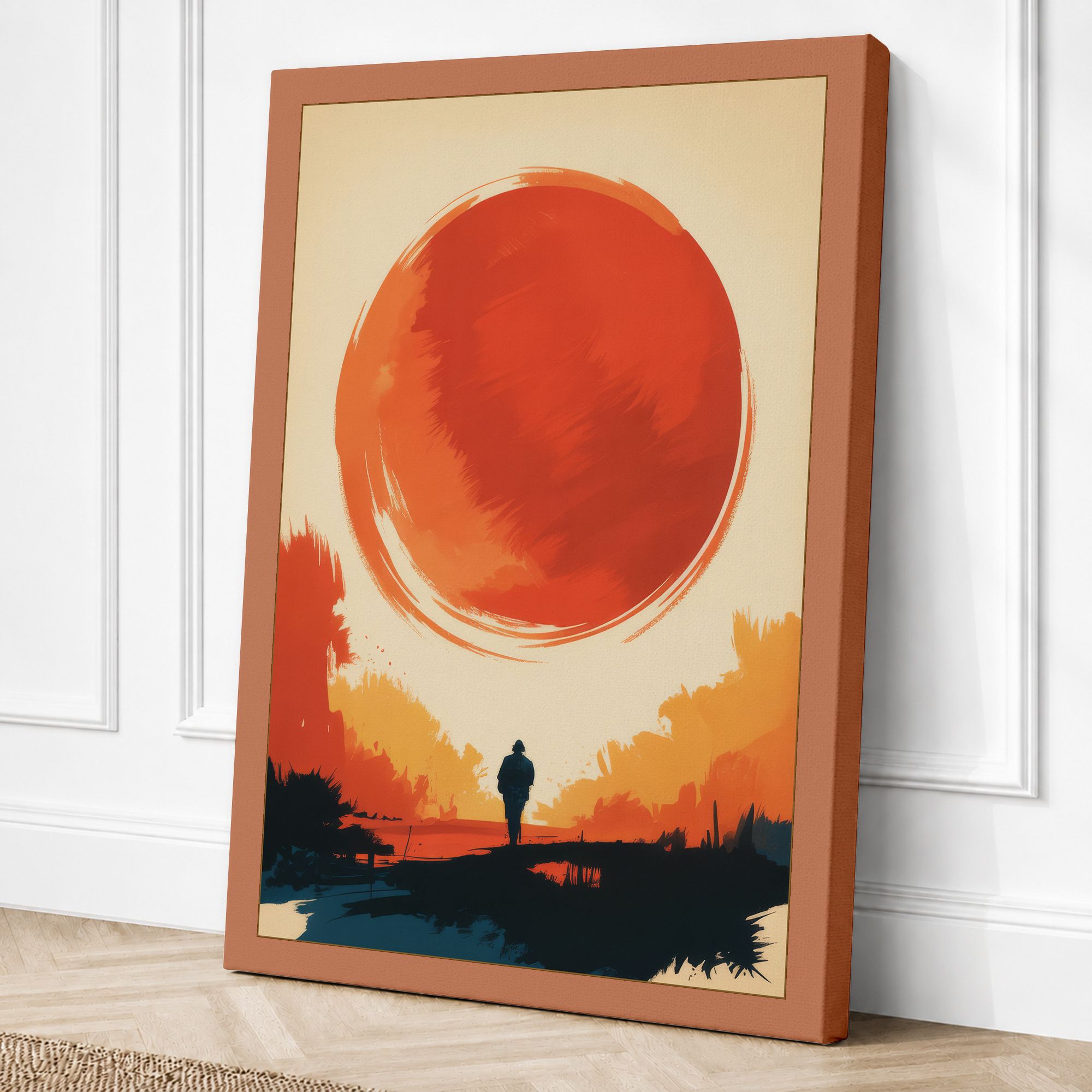 Terracotta border canvas