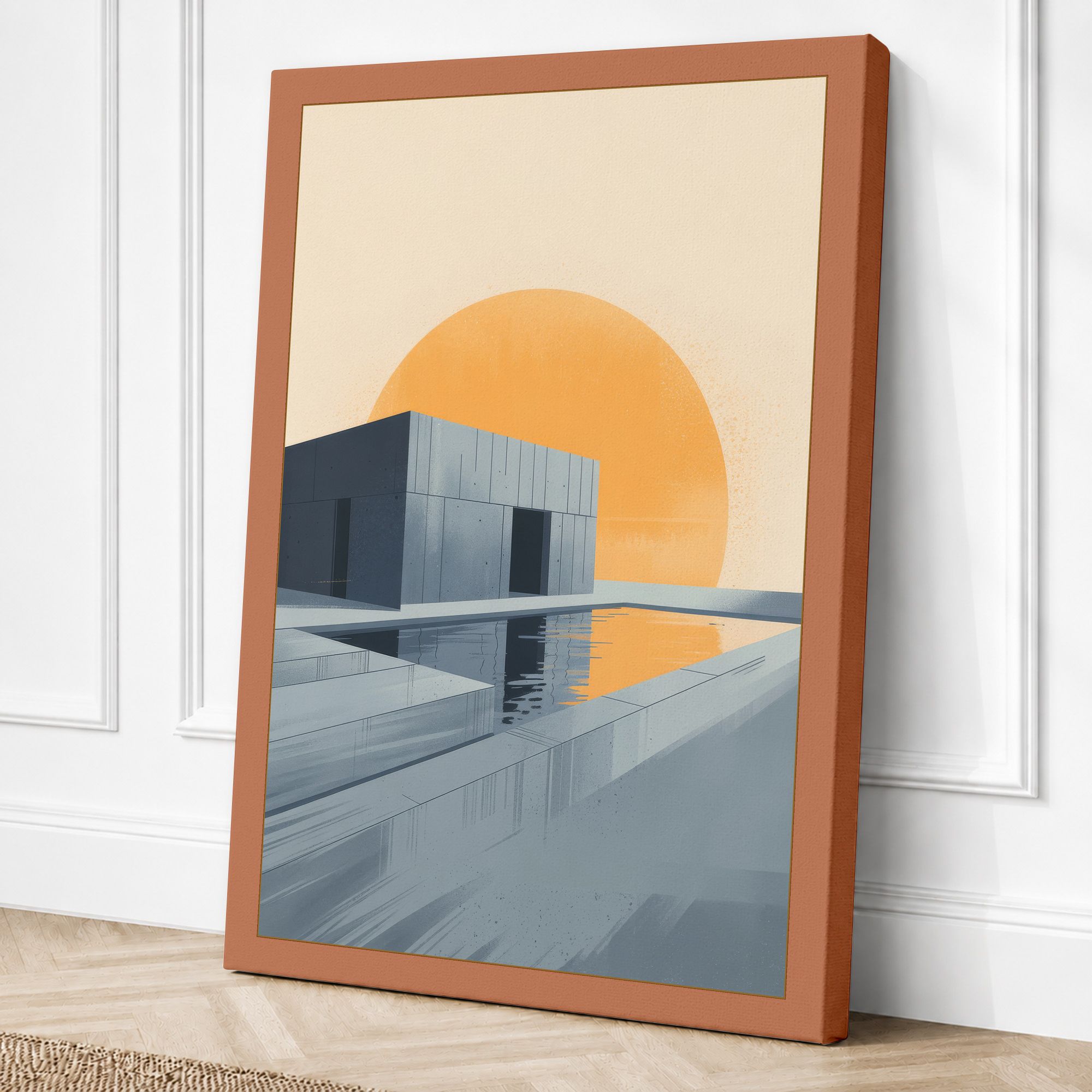 Terracotta border canvas