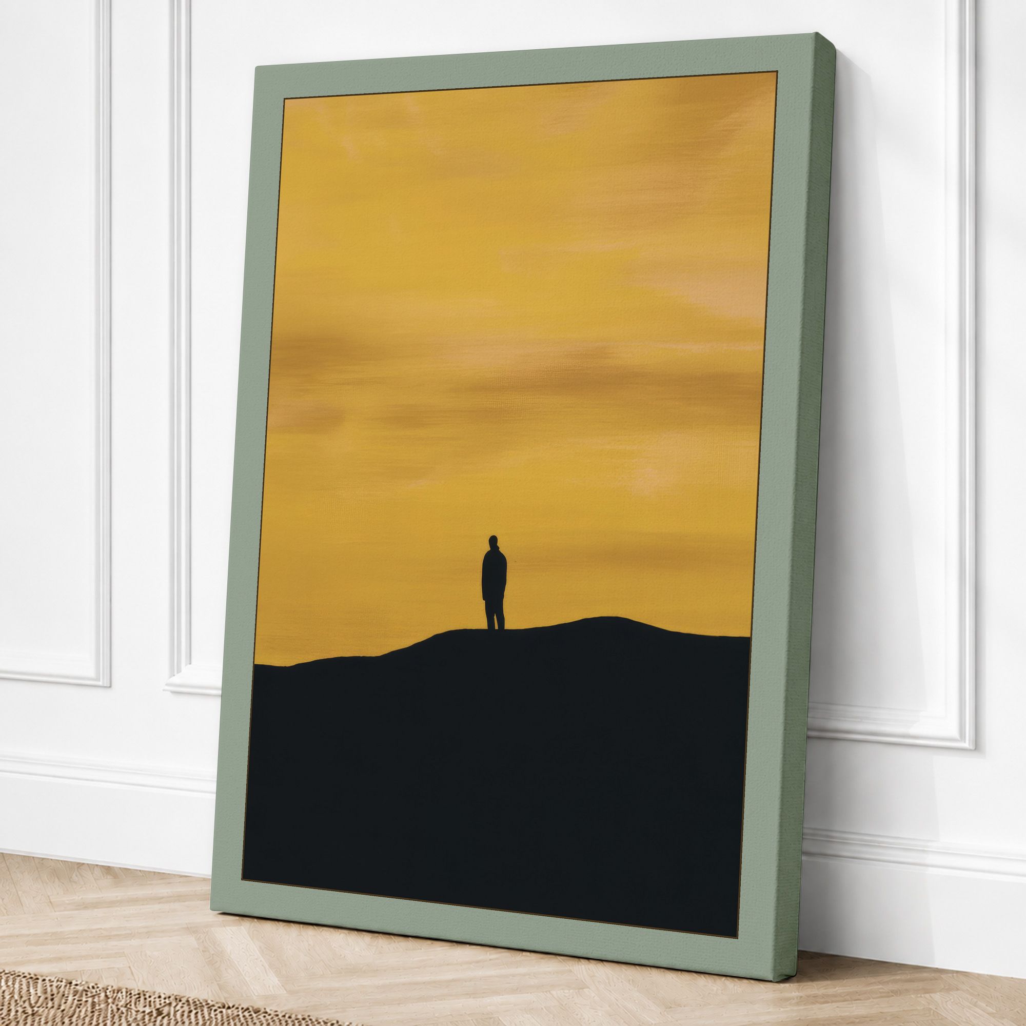 Sage border canvas