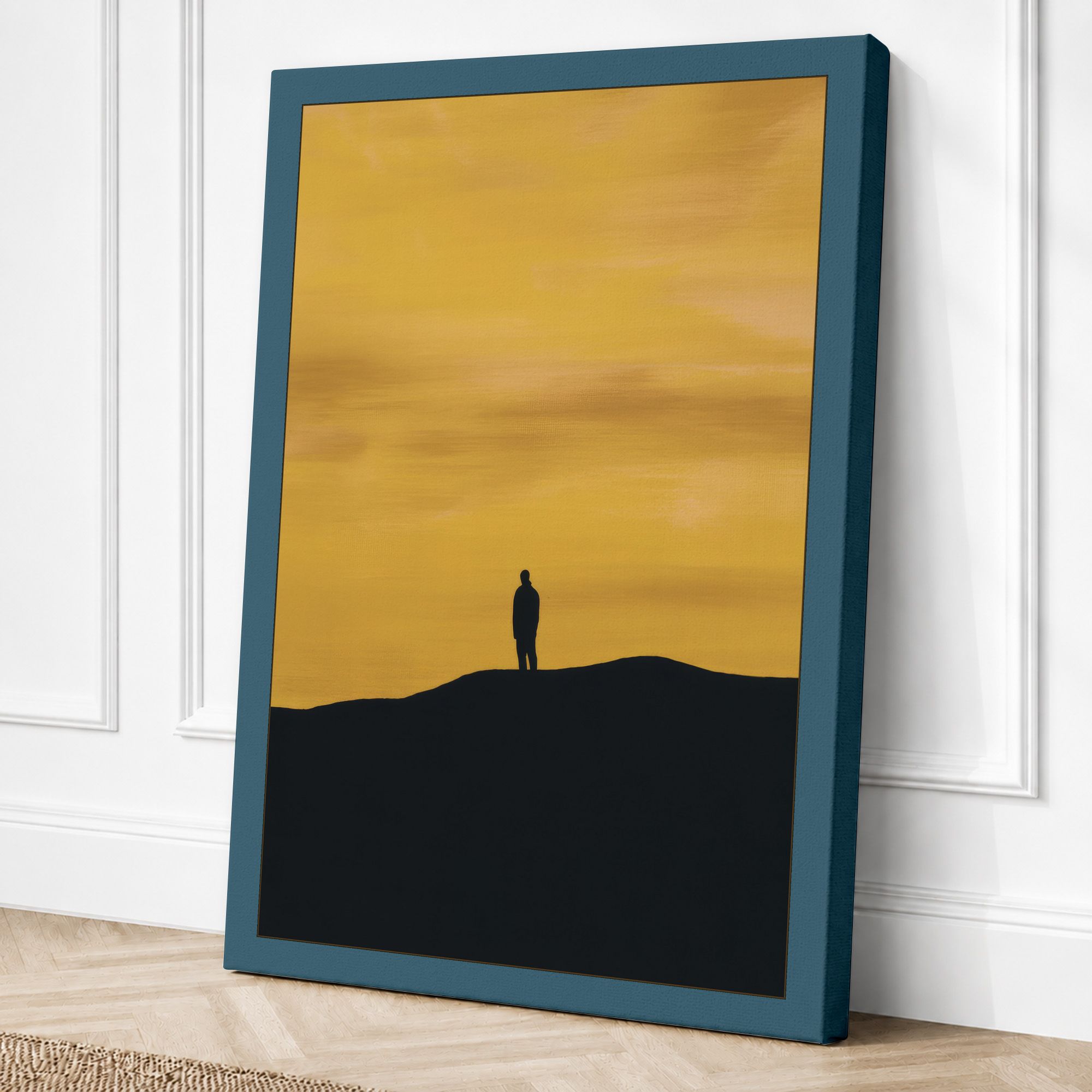 Teal border canvas