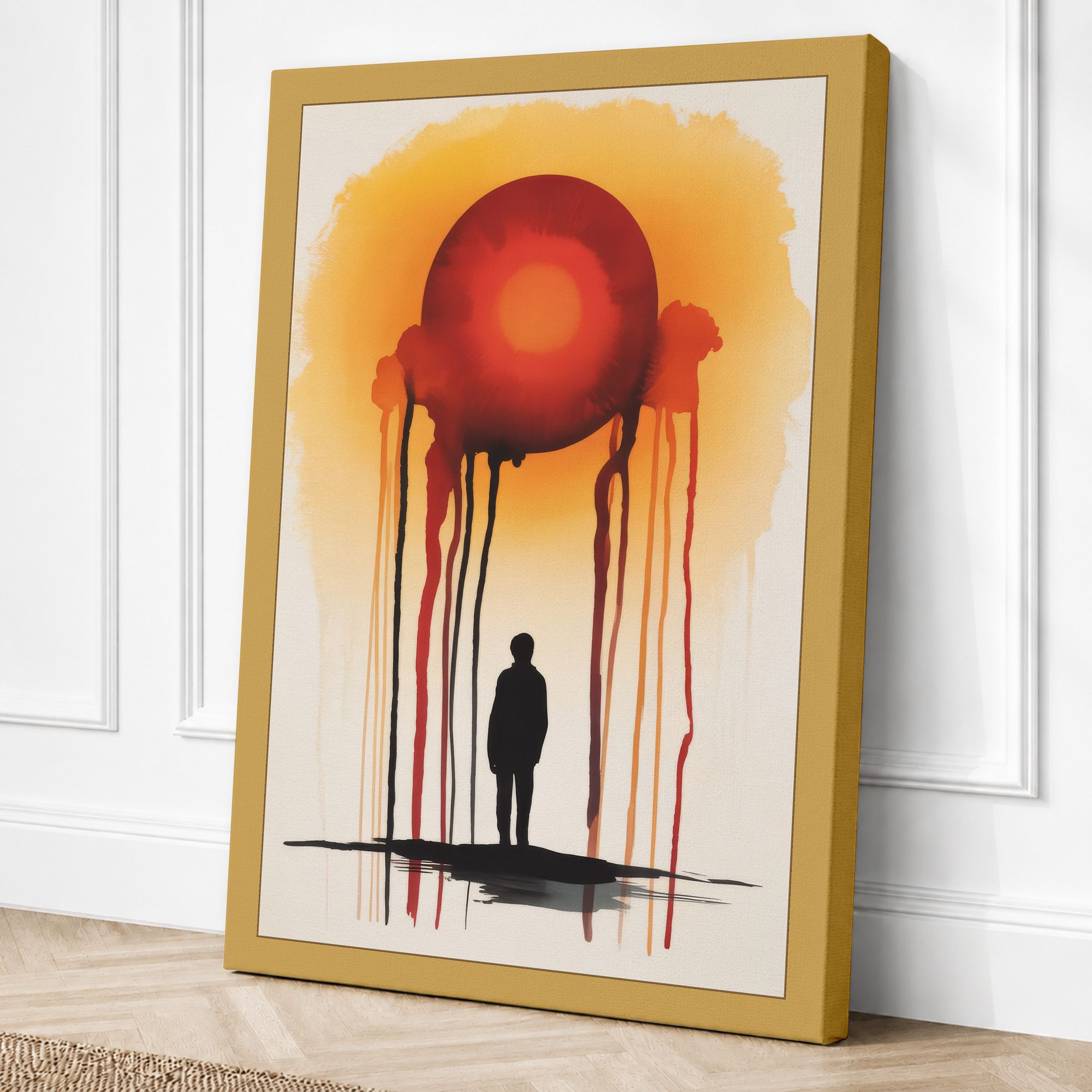 Ochre border canvas