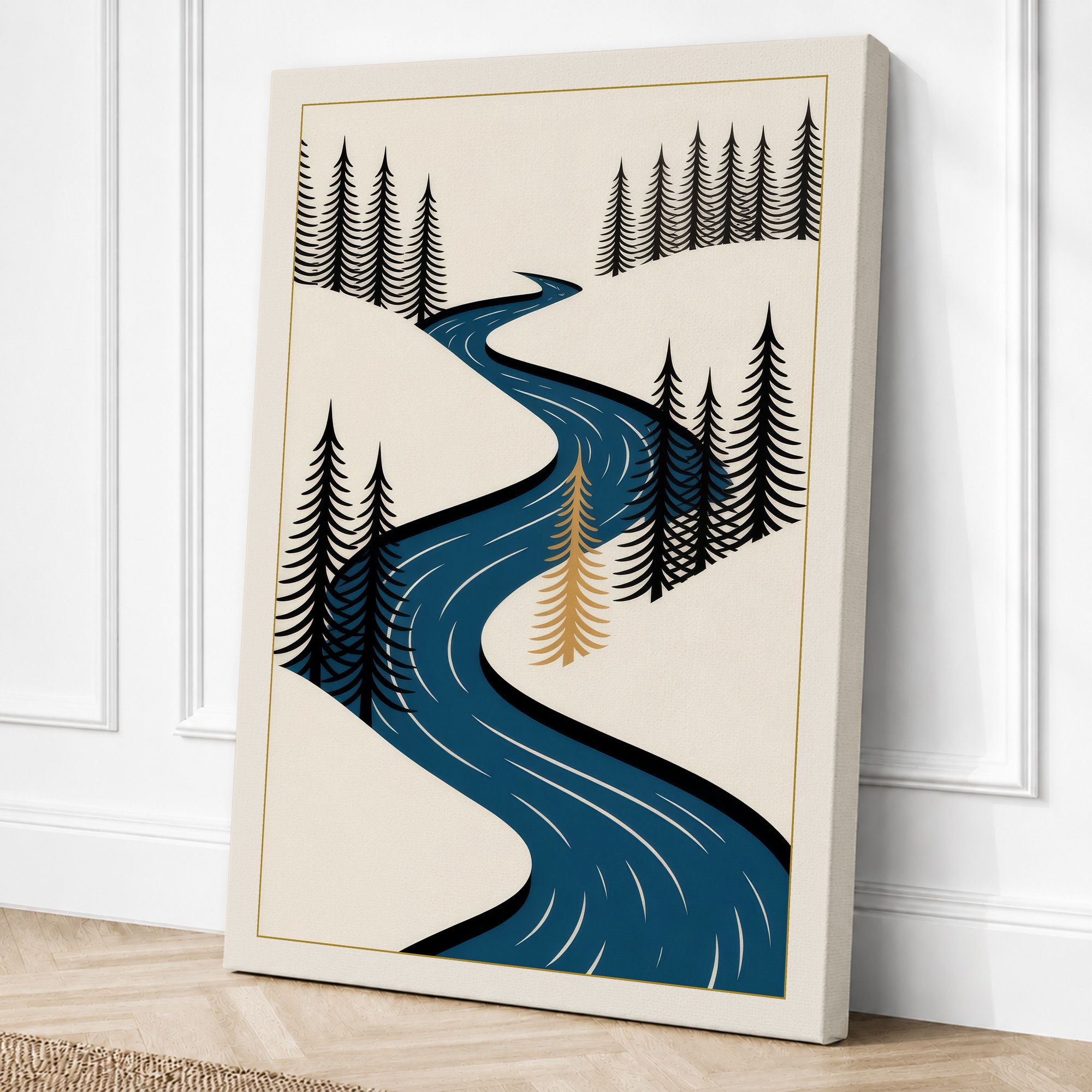 Cream border canvas