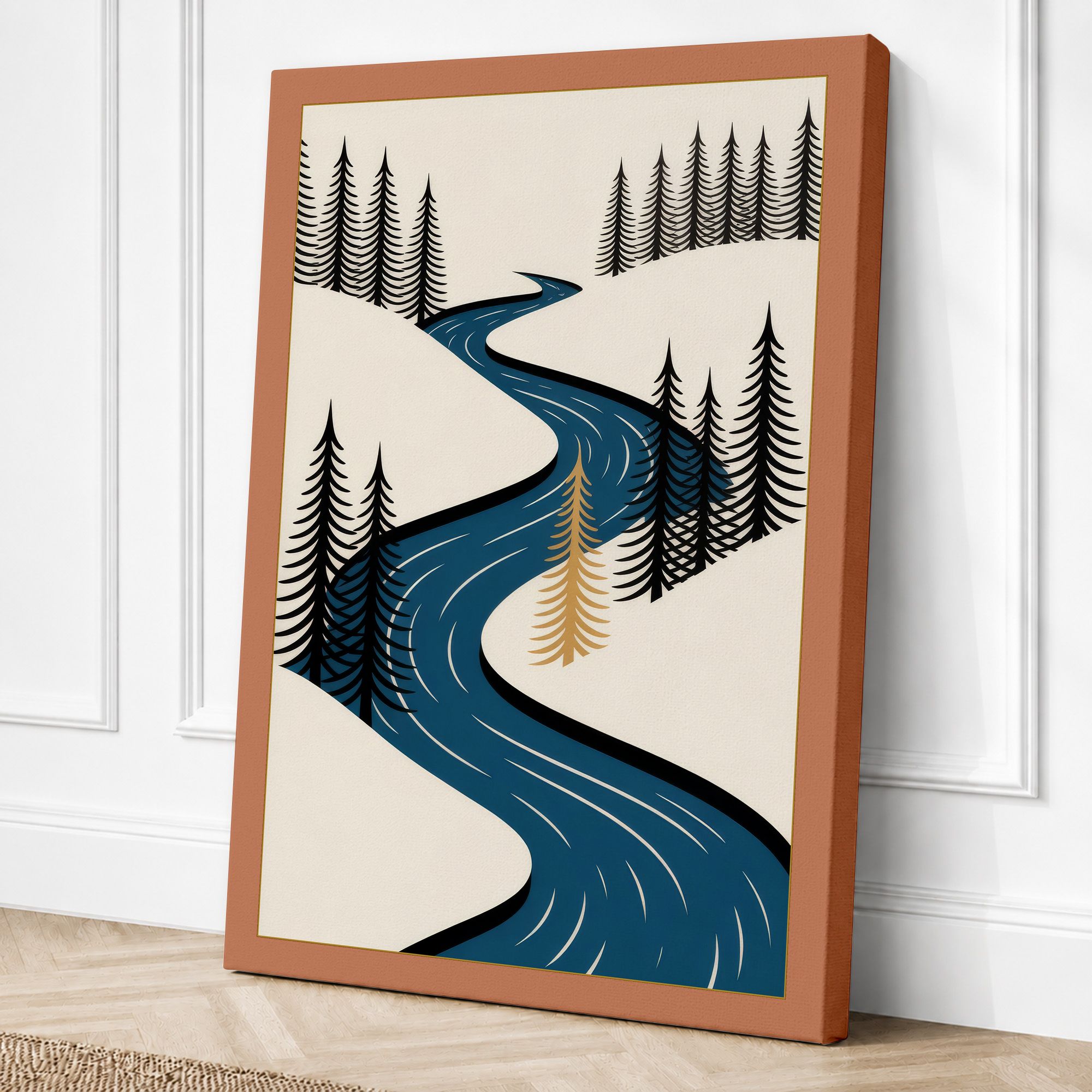 Terracotta border canvas