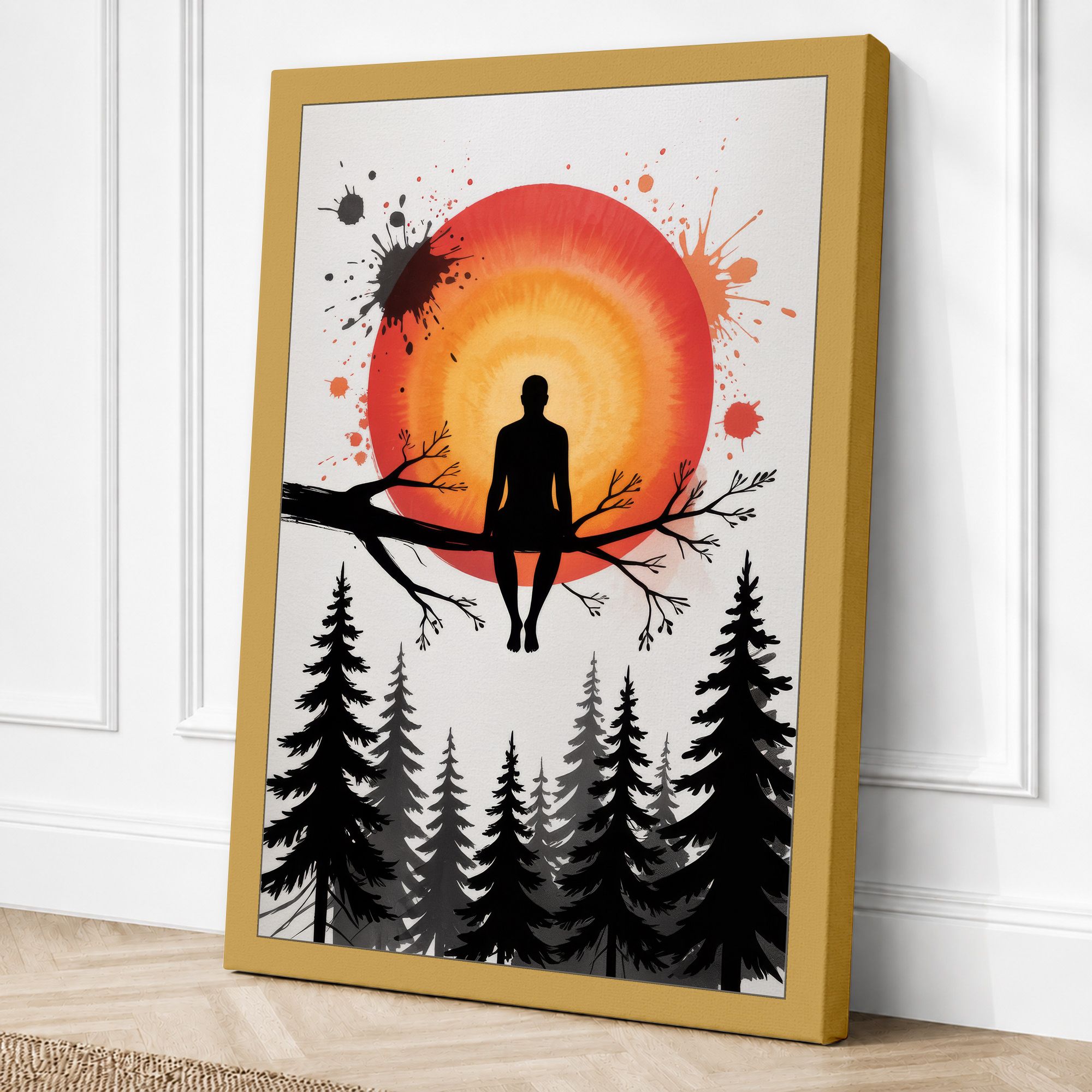 Ochre border canvas