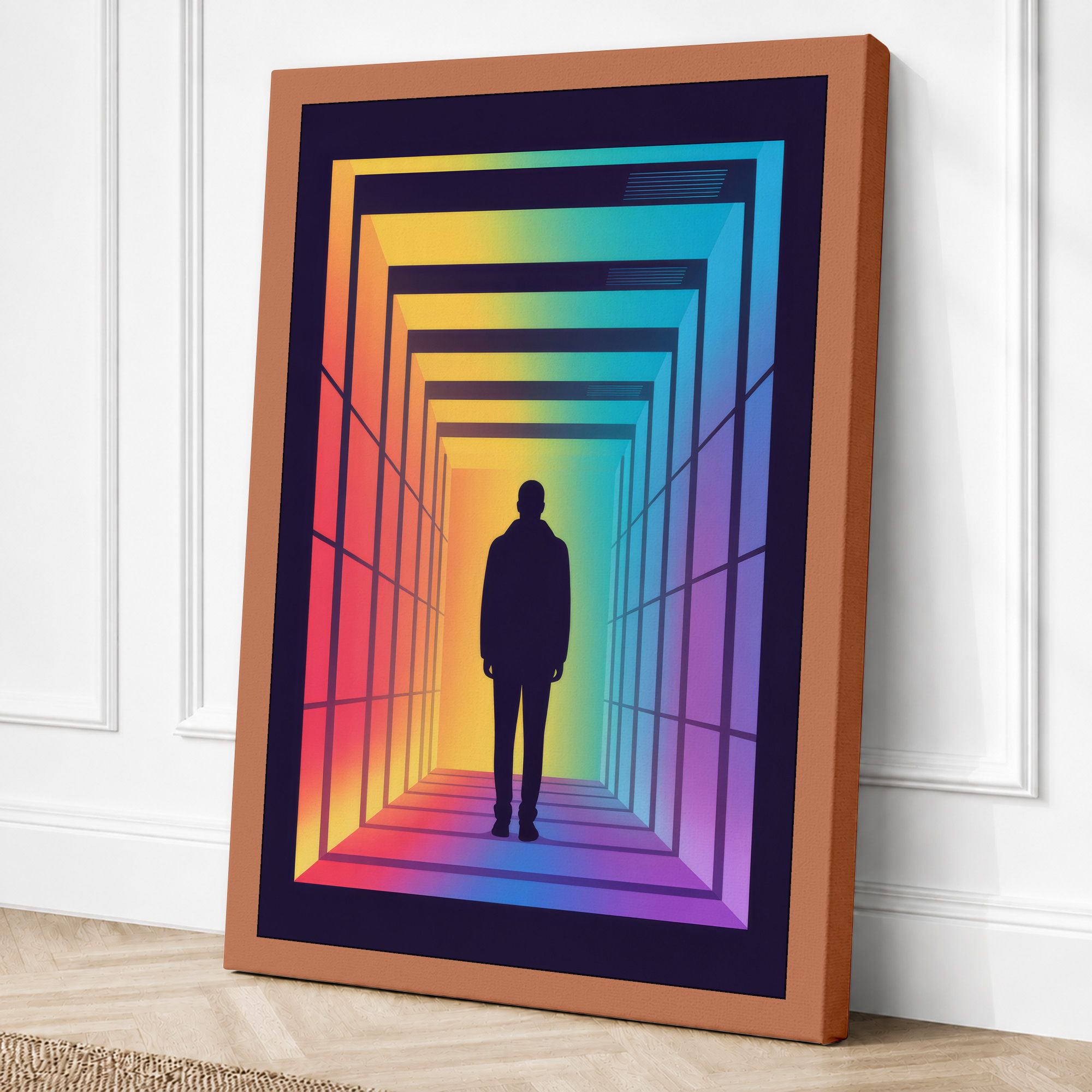 Terracotta border canvas