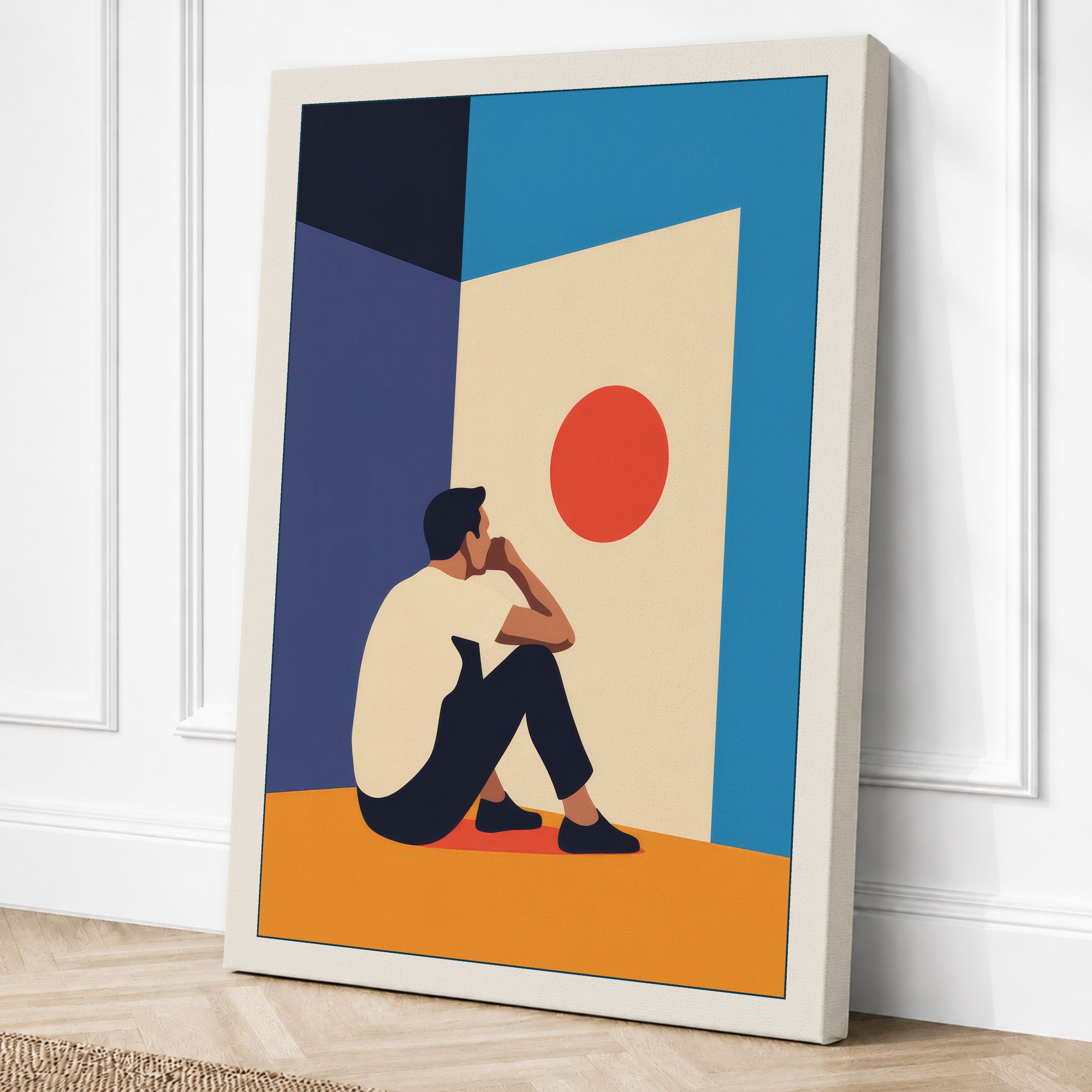 Cream border canvas
