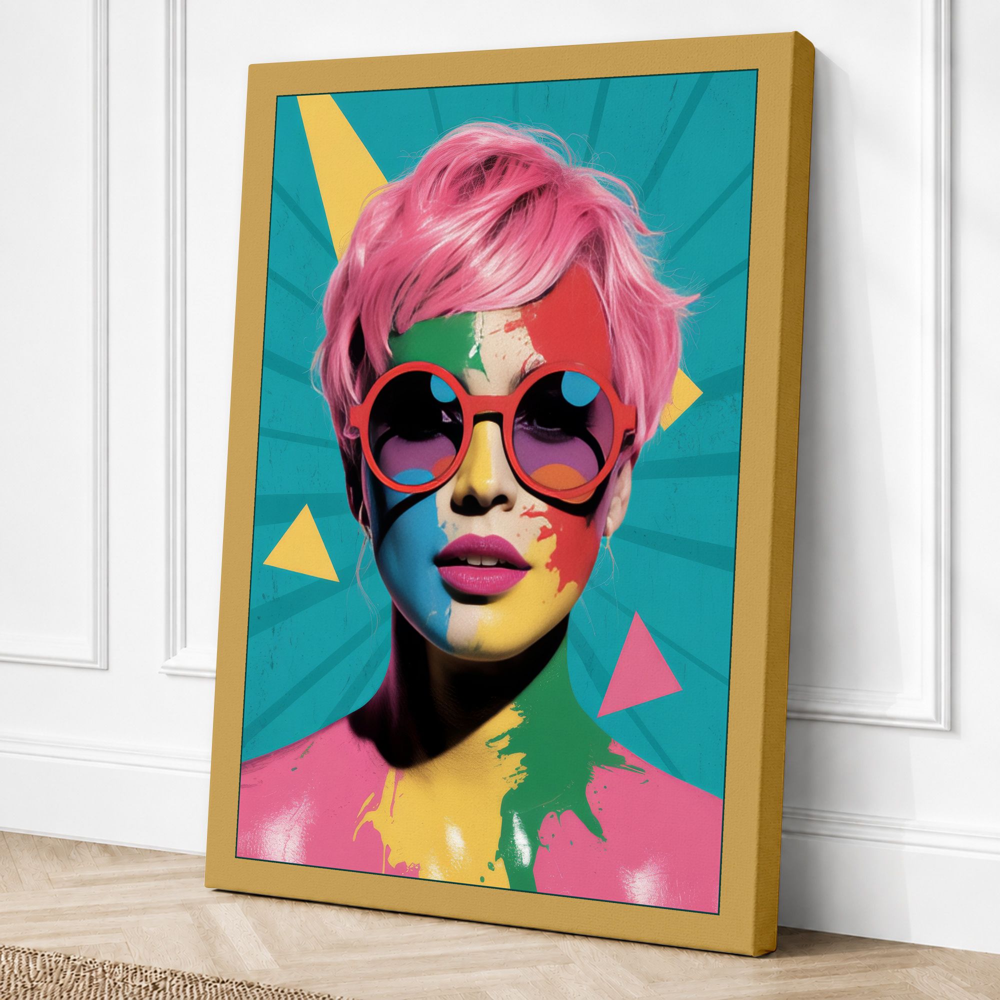 Ochre border canvas