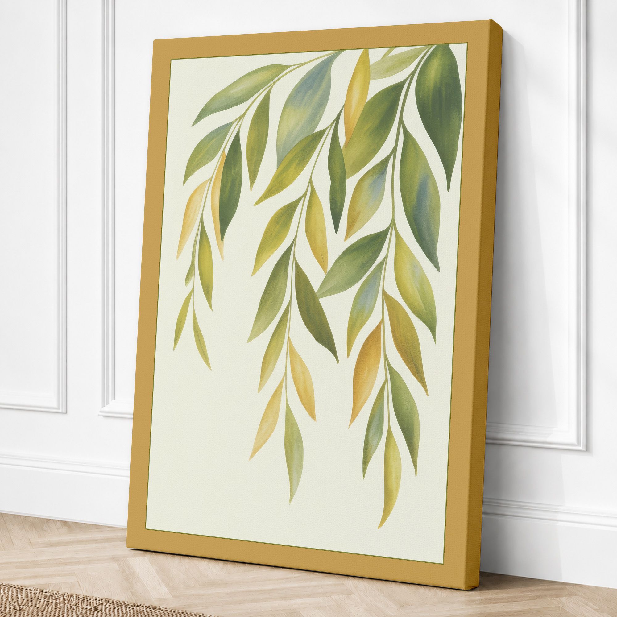 Ochre border canvas