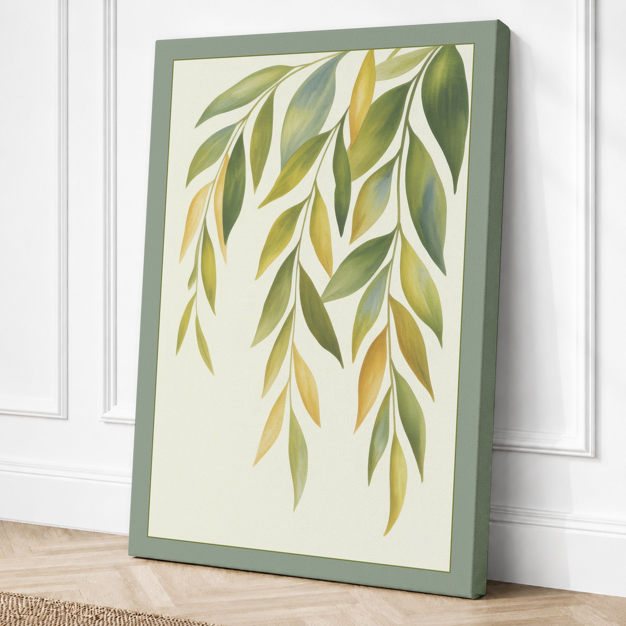 Sage border canvas