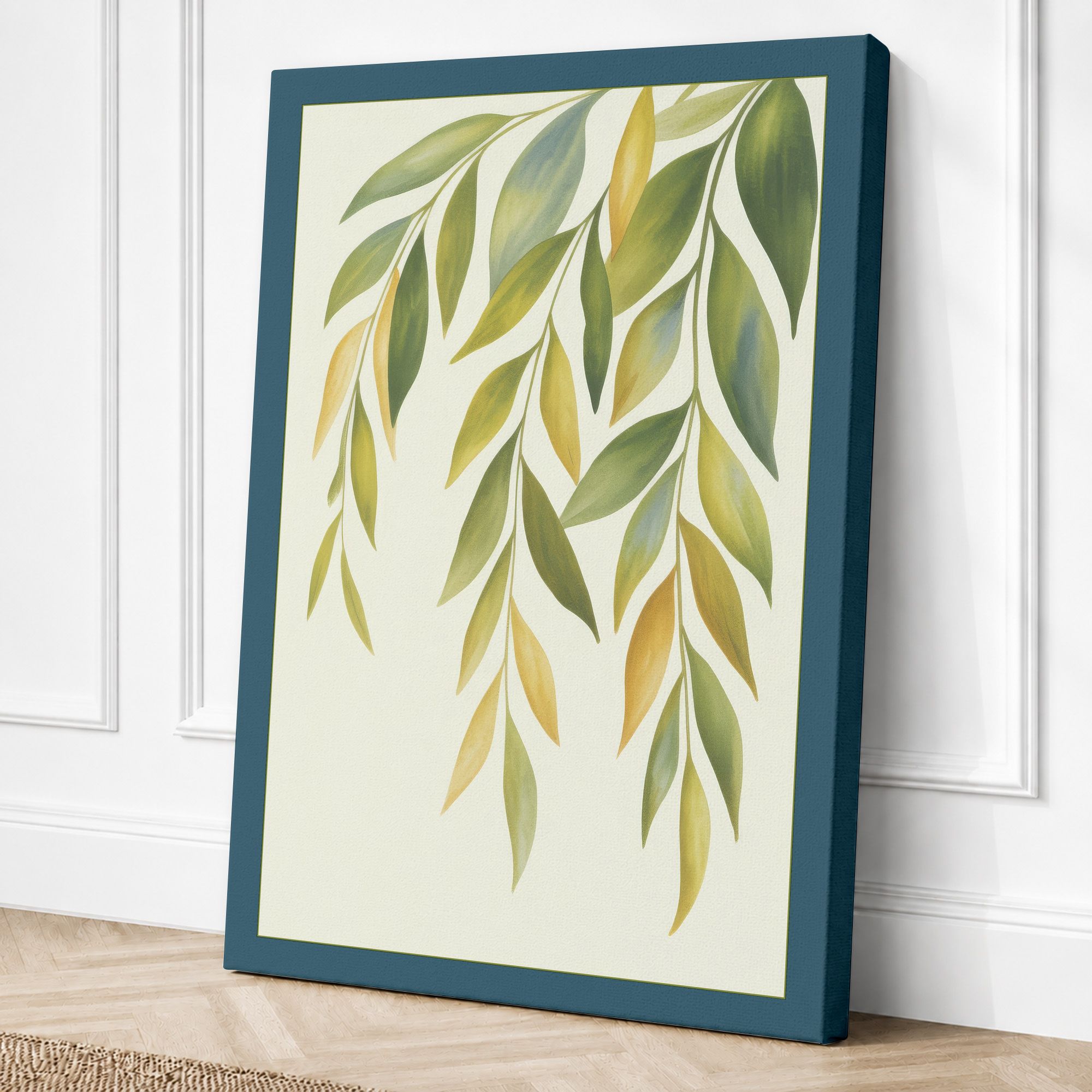 Teal border canvas