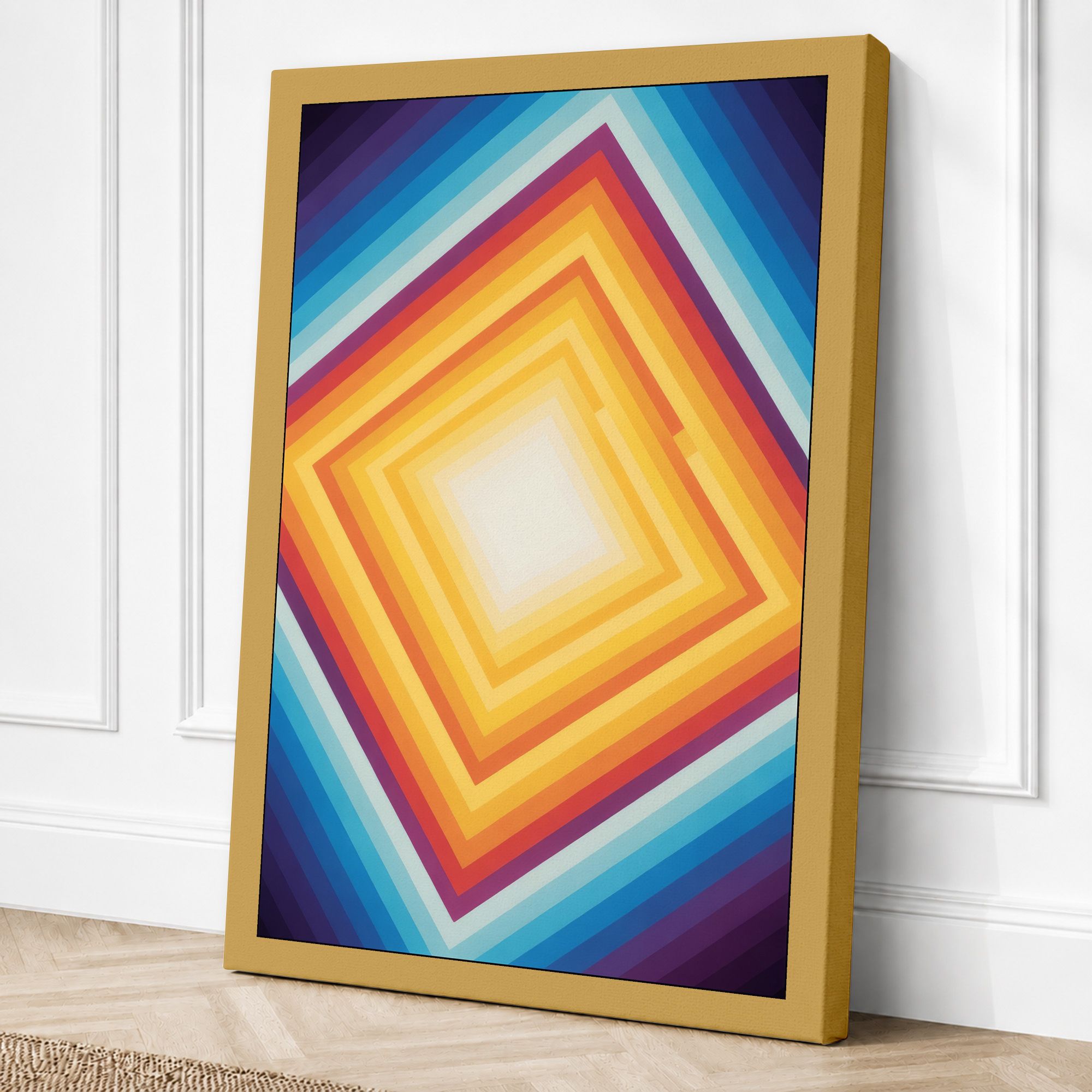 Ochre border canvas