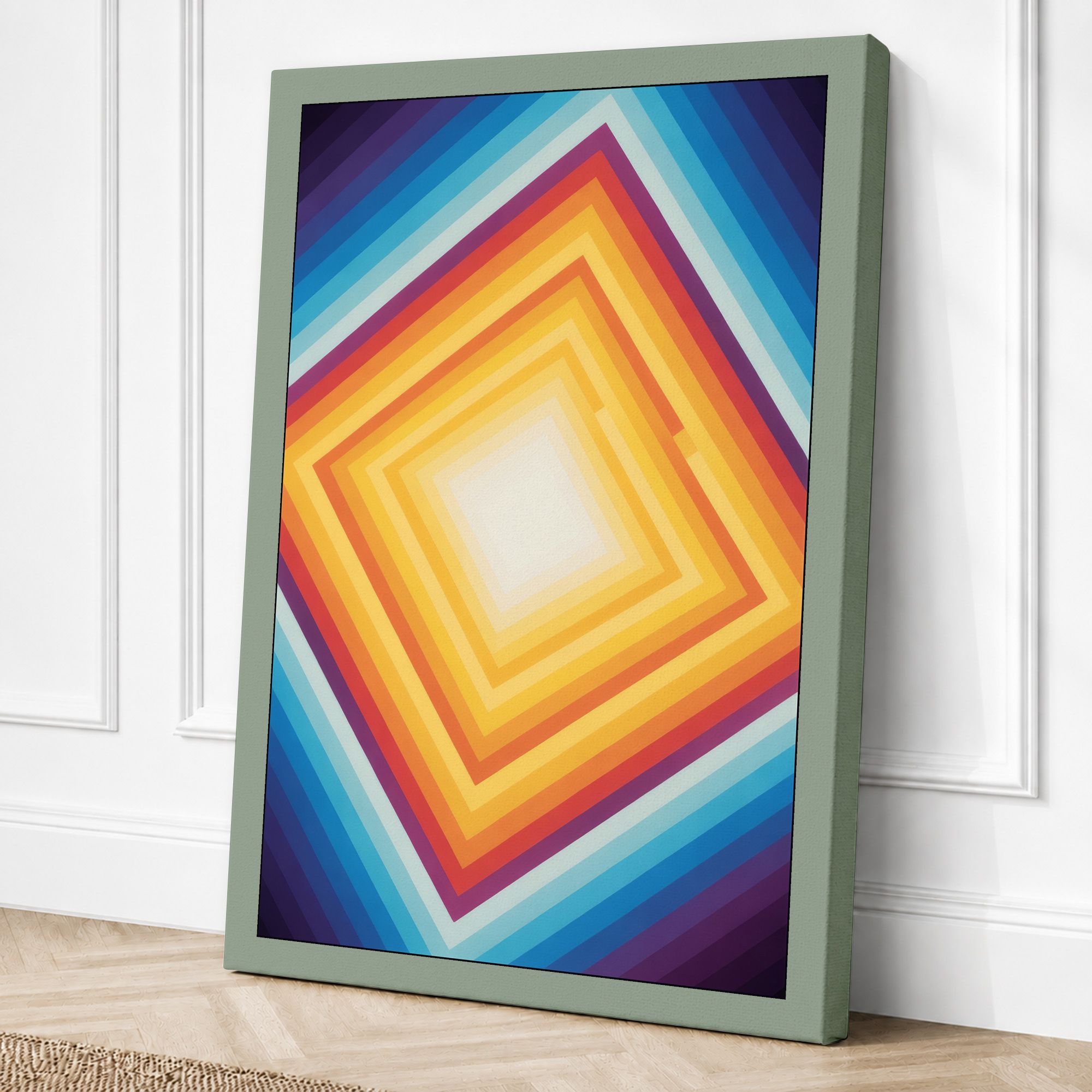 Sage border canvas