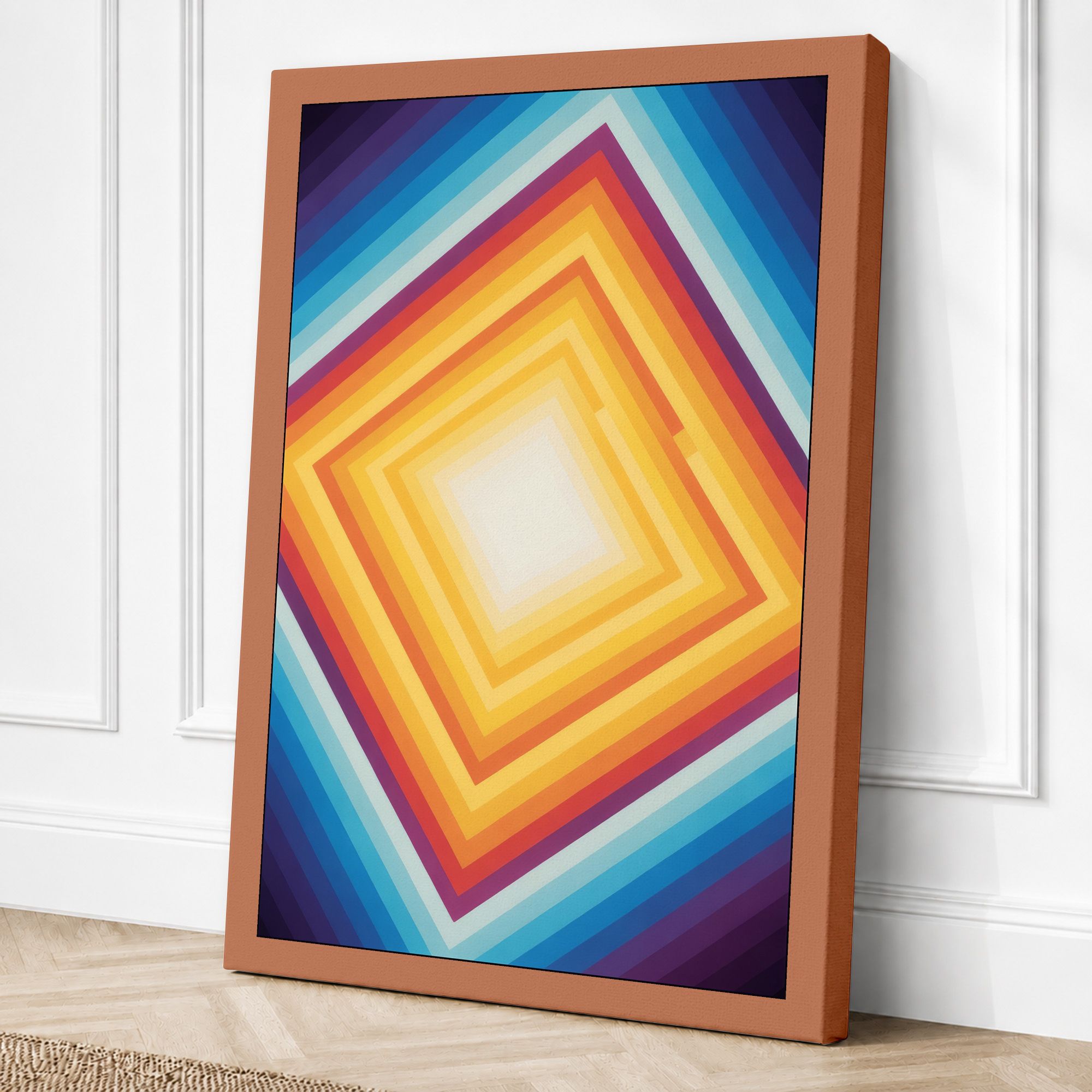 Terracotta border canvas
