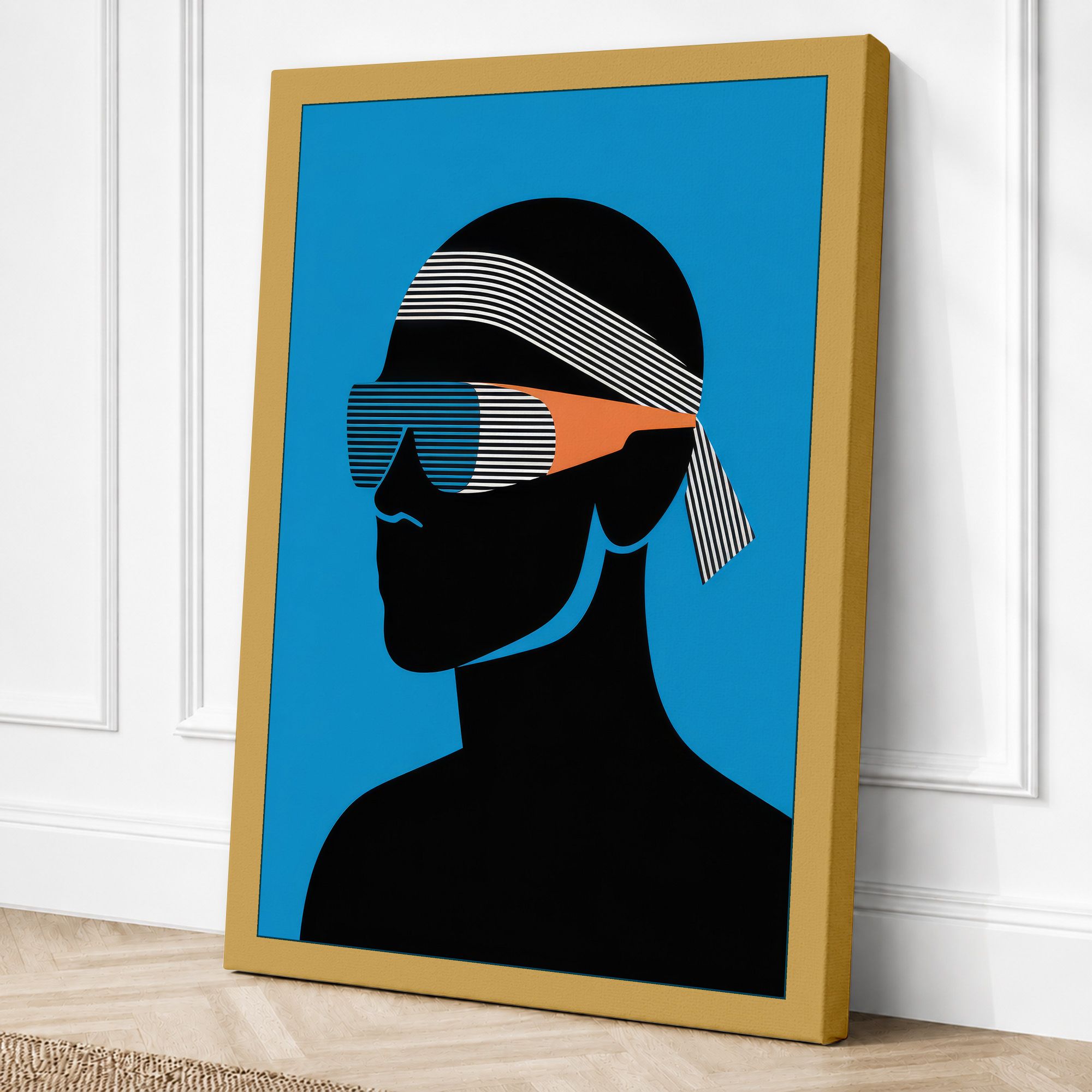 Ochre border canvas