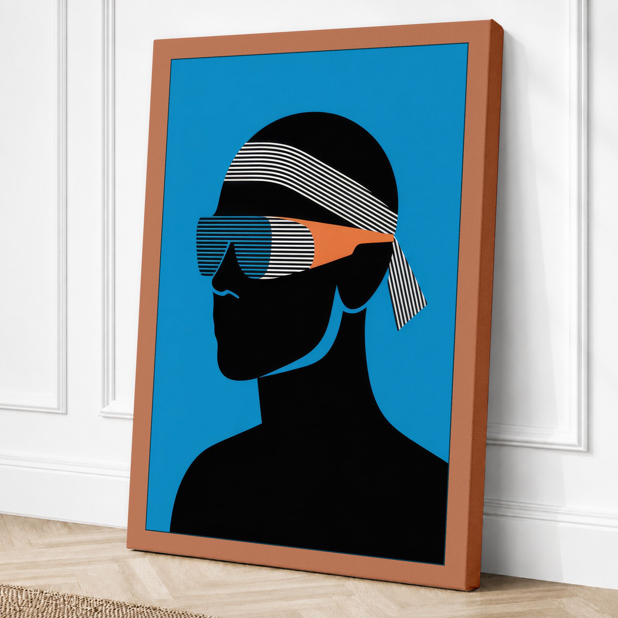 Terracotta border canvas