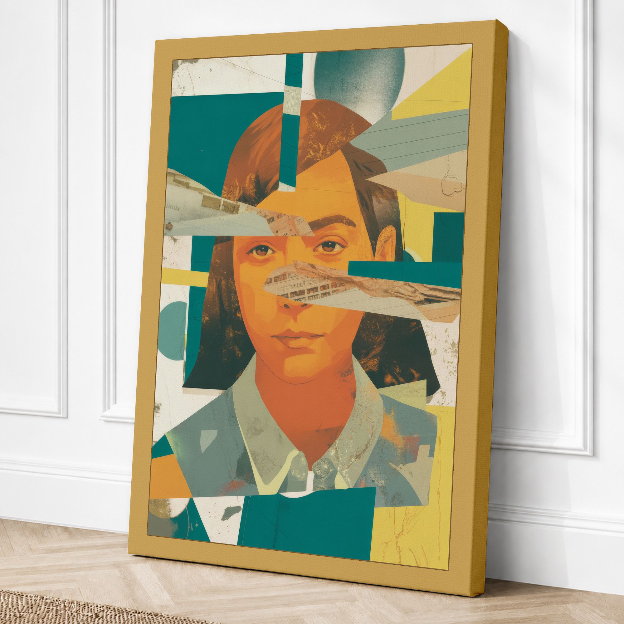 Ochre border canvas