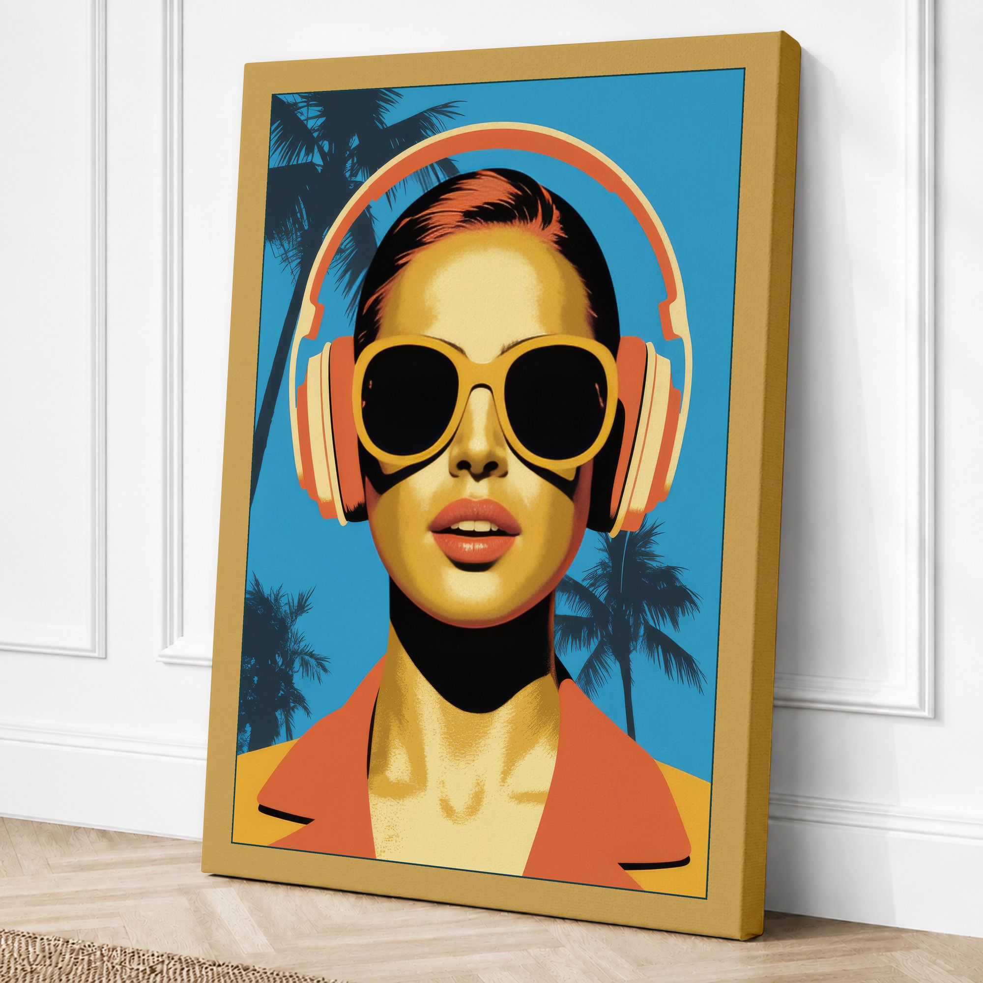Ochre border canvas