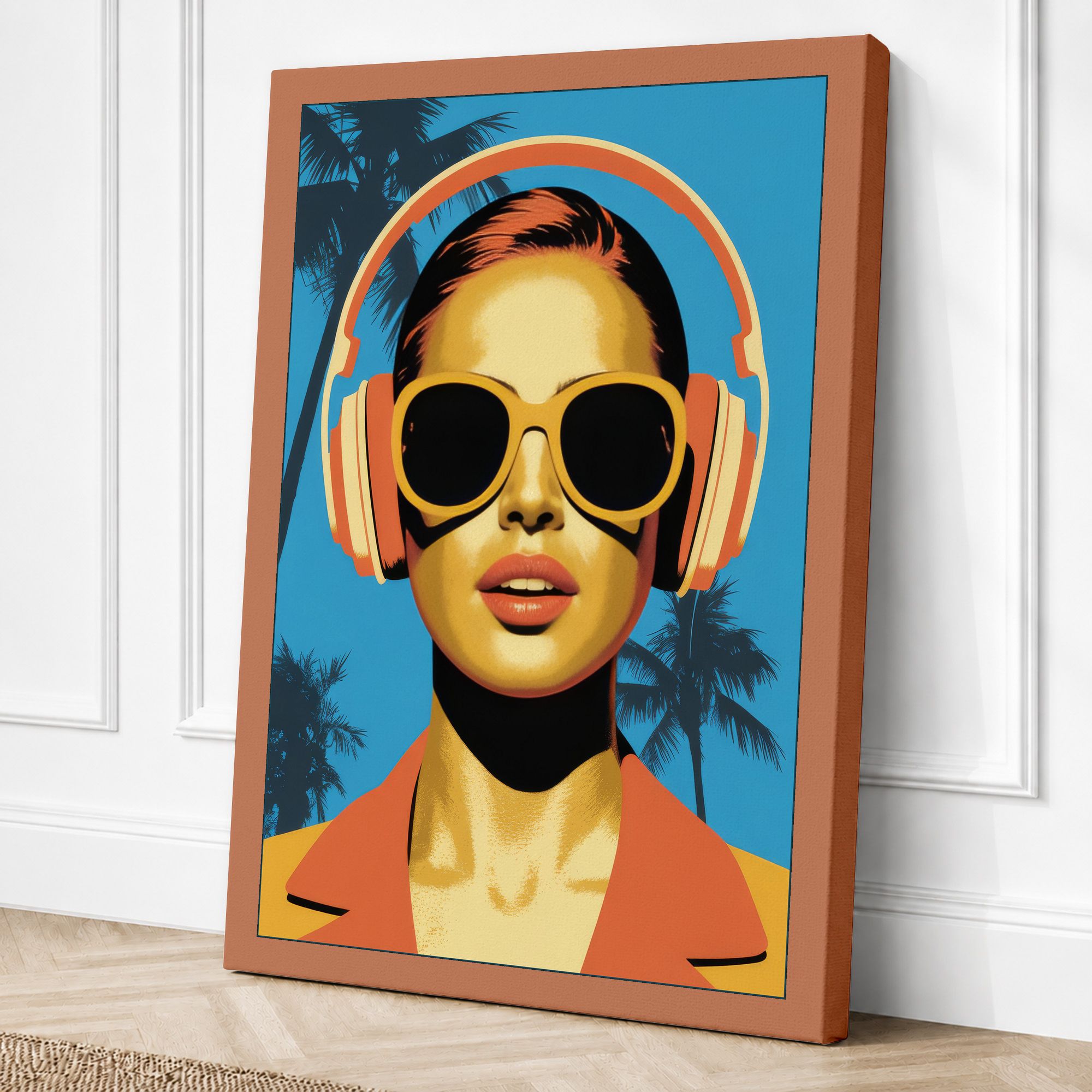 Terracotta border canvas
