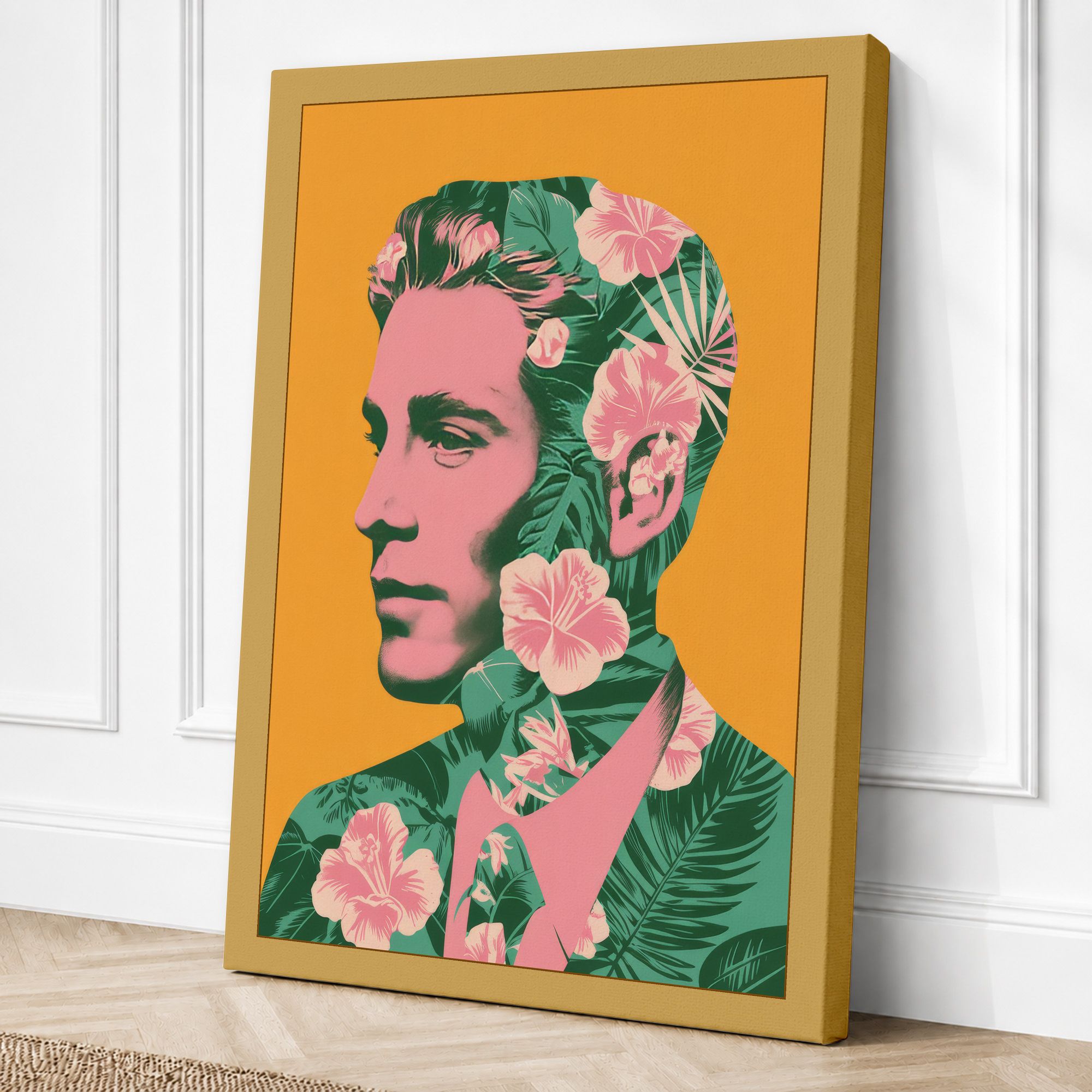 Ochre border canvas