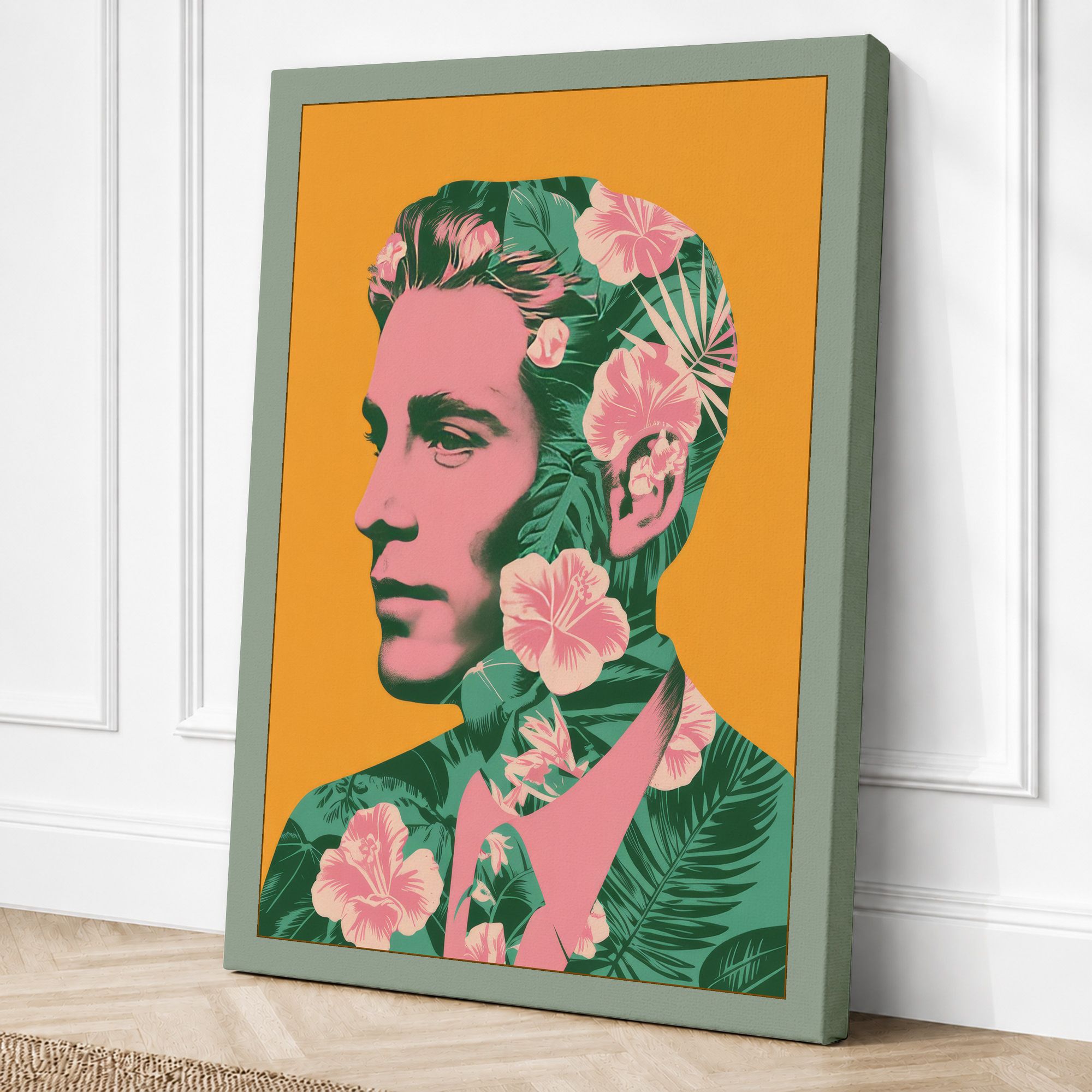 Sage border canvas