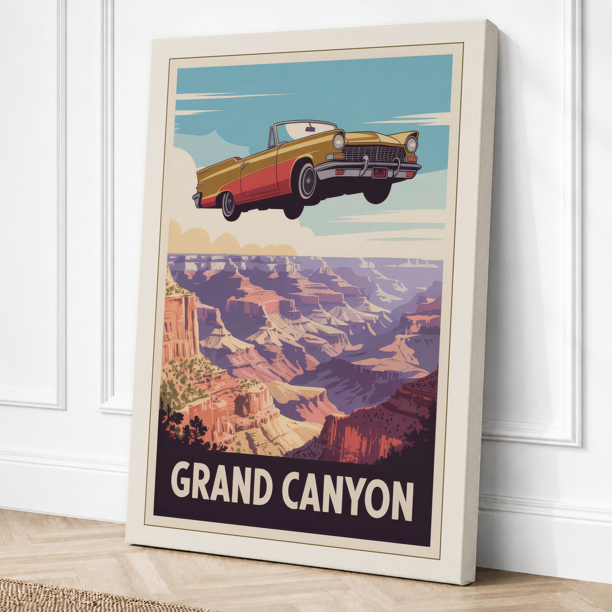 Cream border canvas