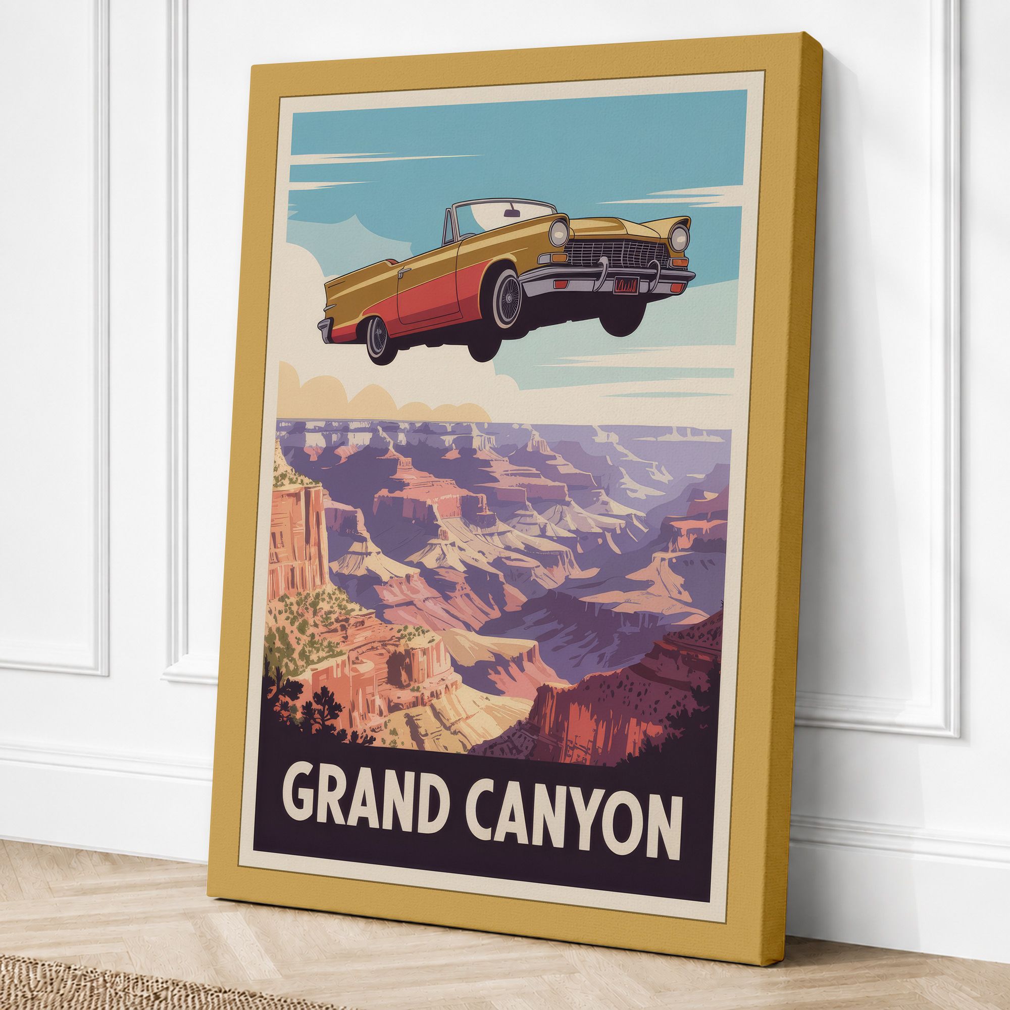 Ochre border canvas