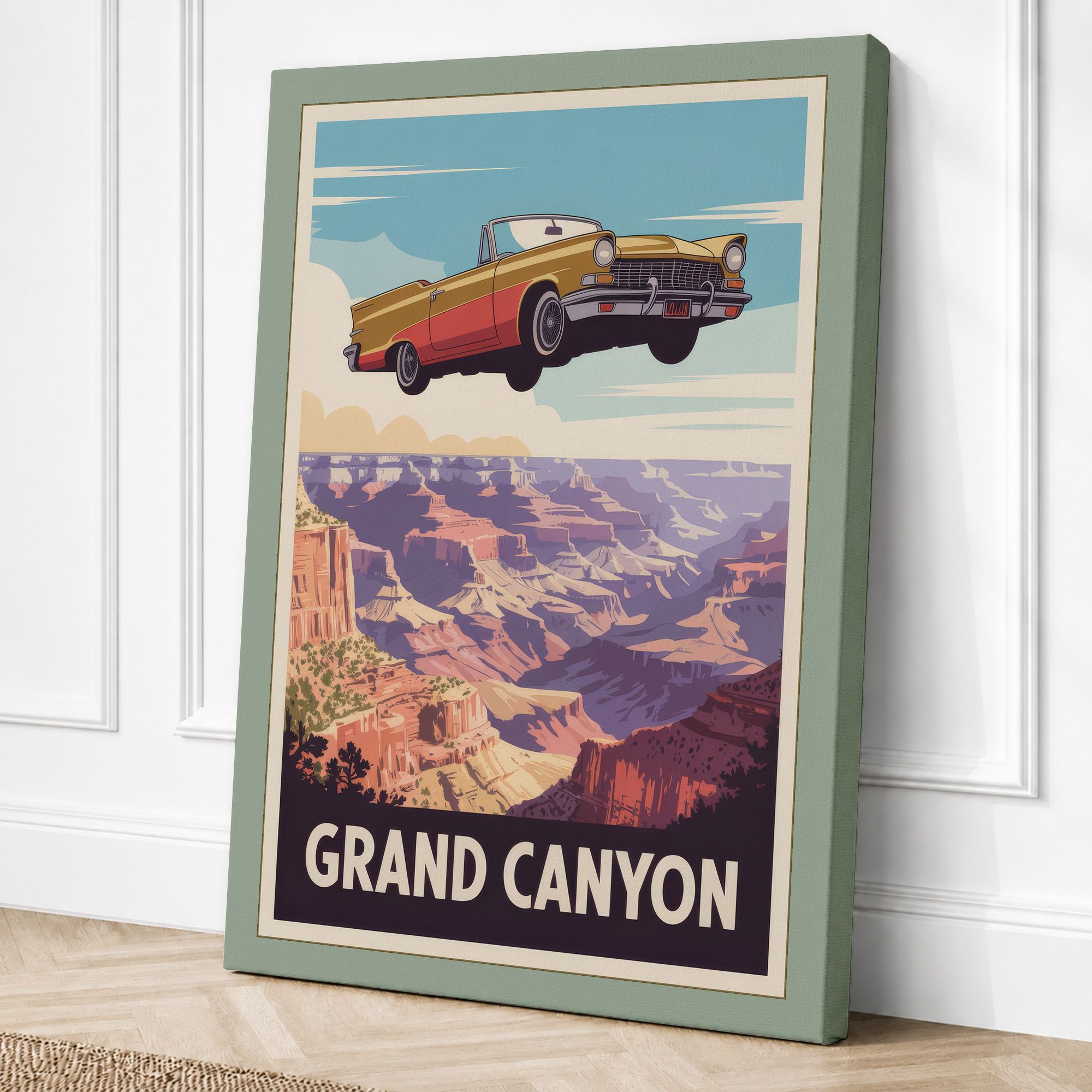 Sage border canvas