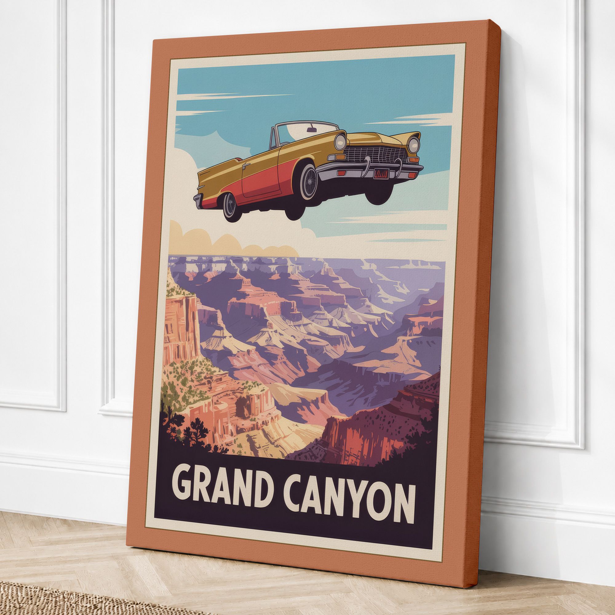 Terracotta border canvas