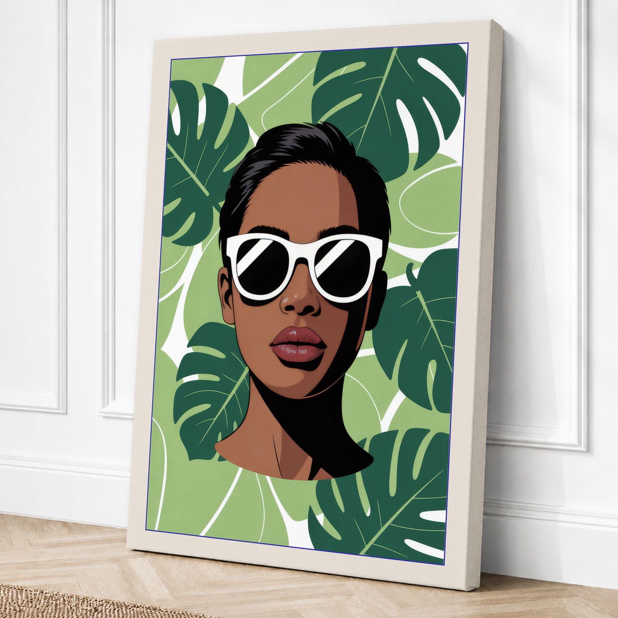 Cream border canvas