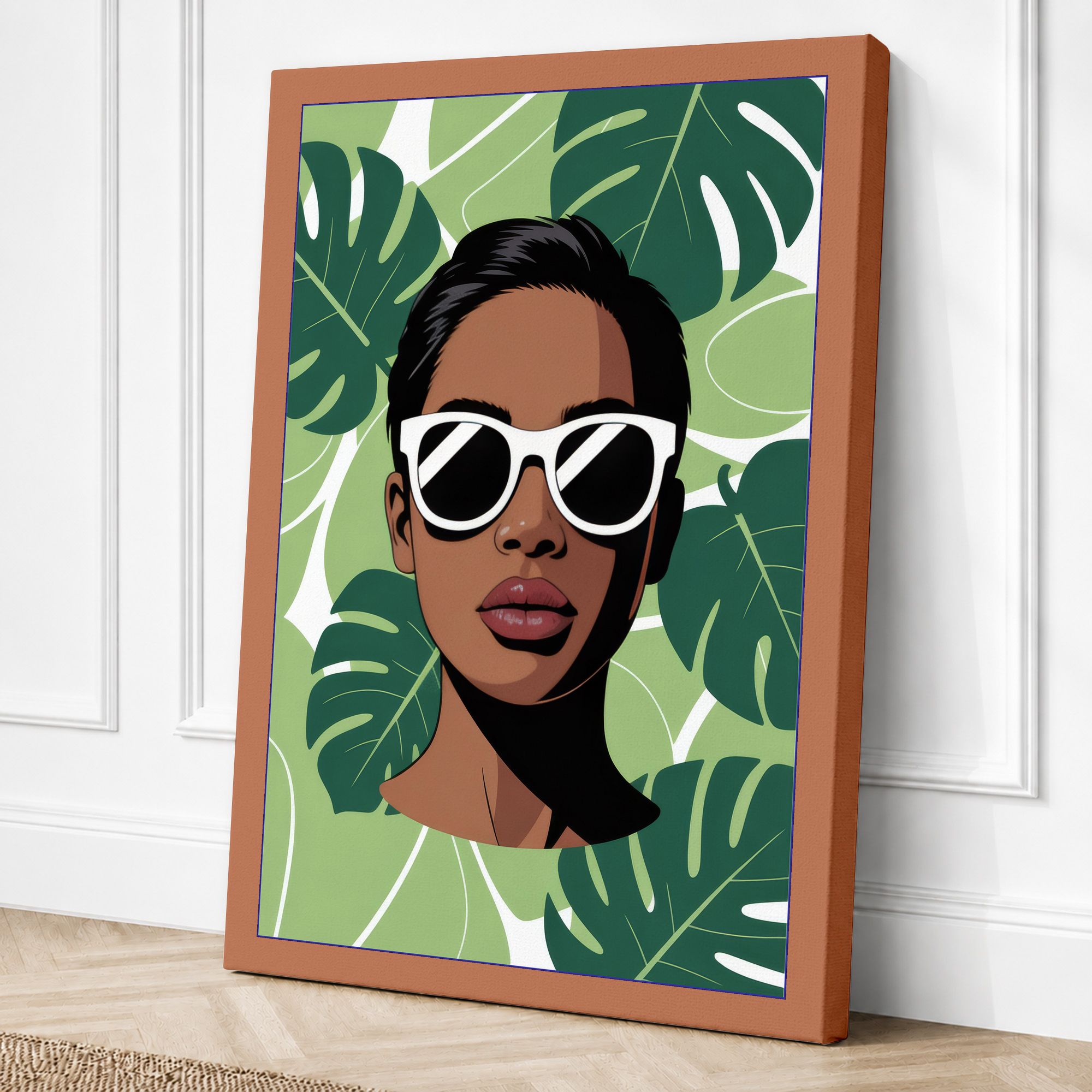 Terracotta border canvas