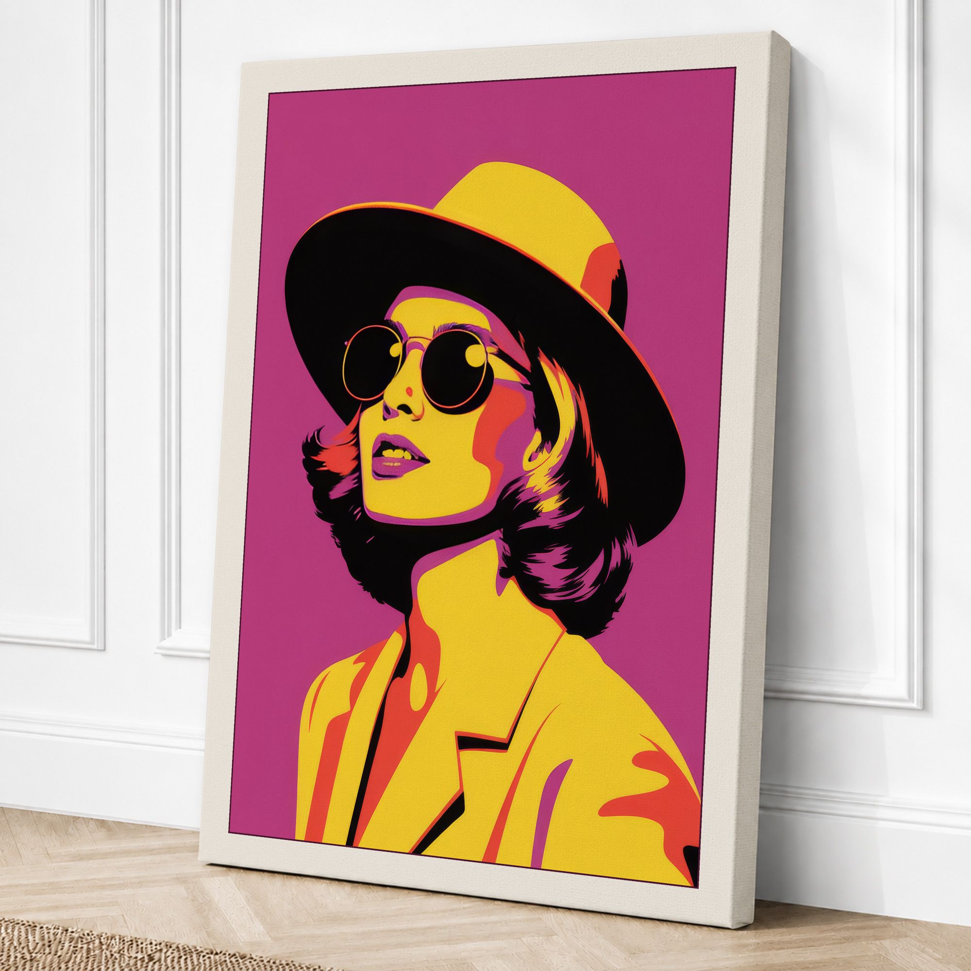 Cream border canvas