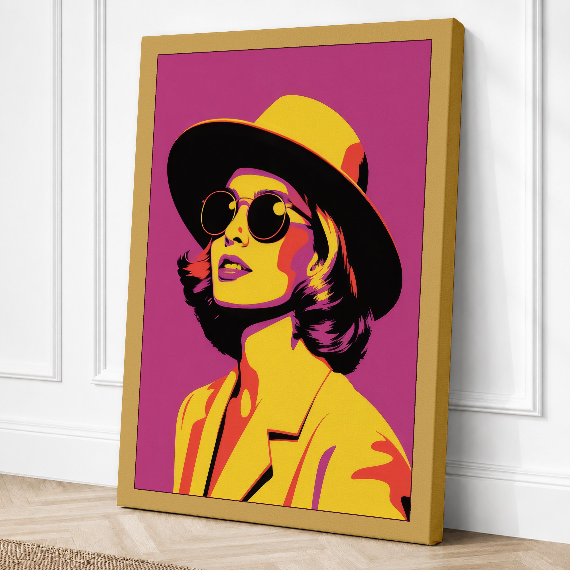 Ochre border canvas
