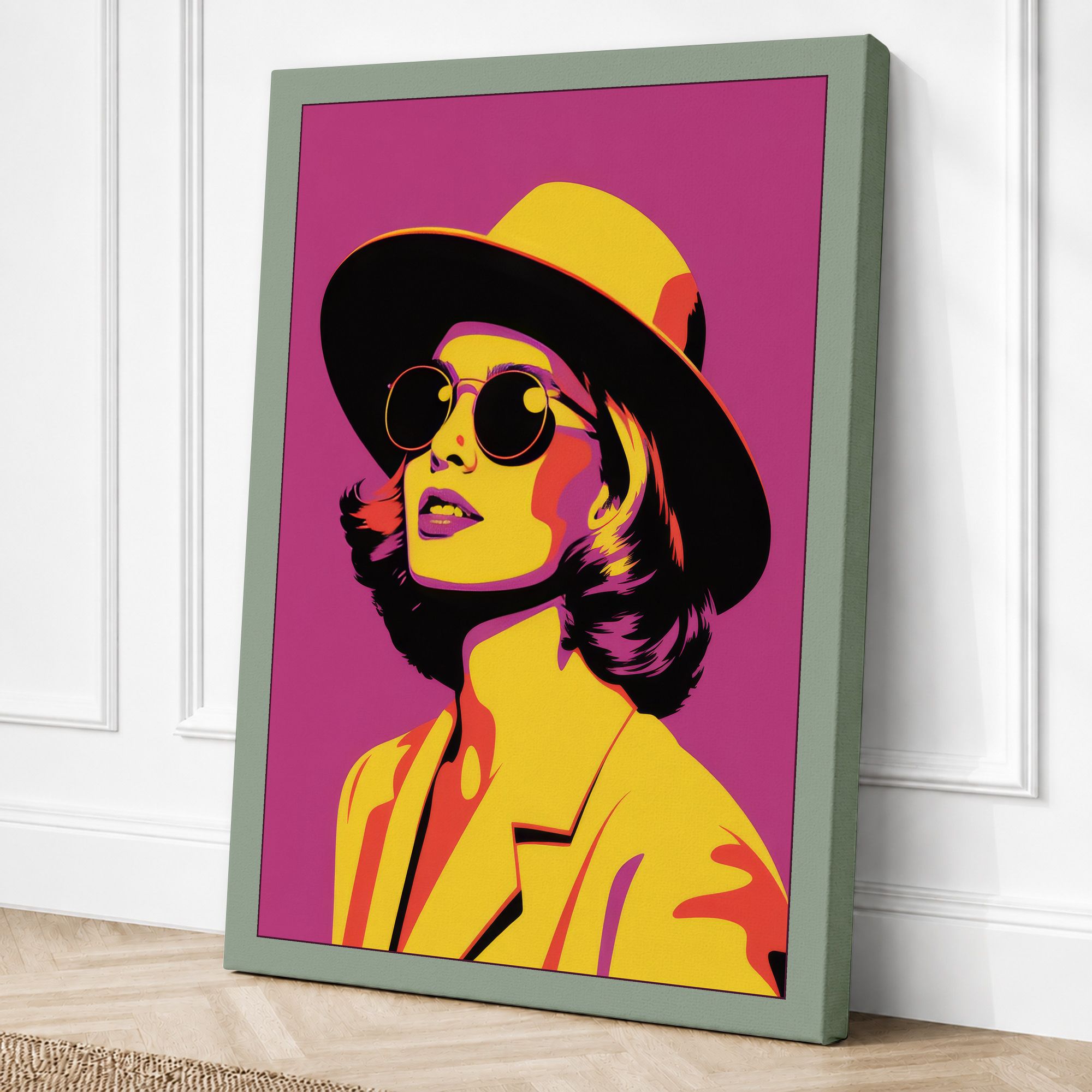 Sage border canvas