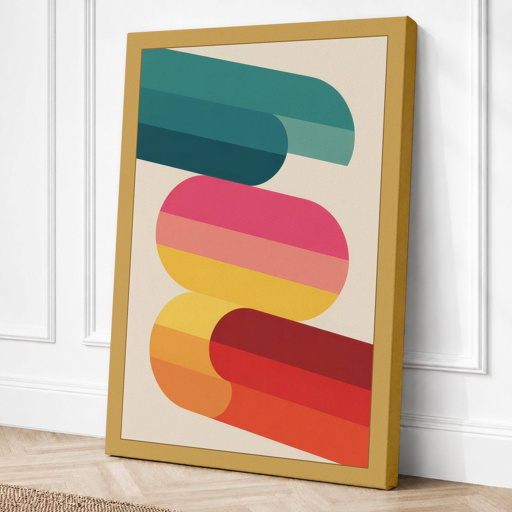 Ochre border canvas